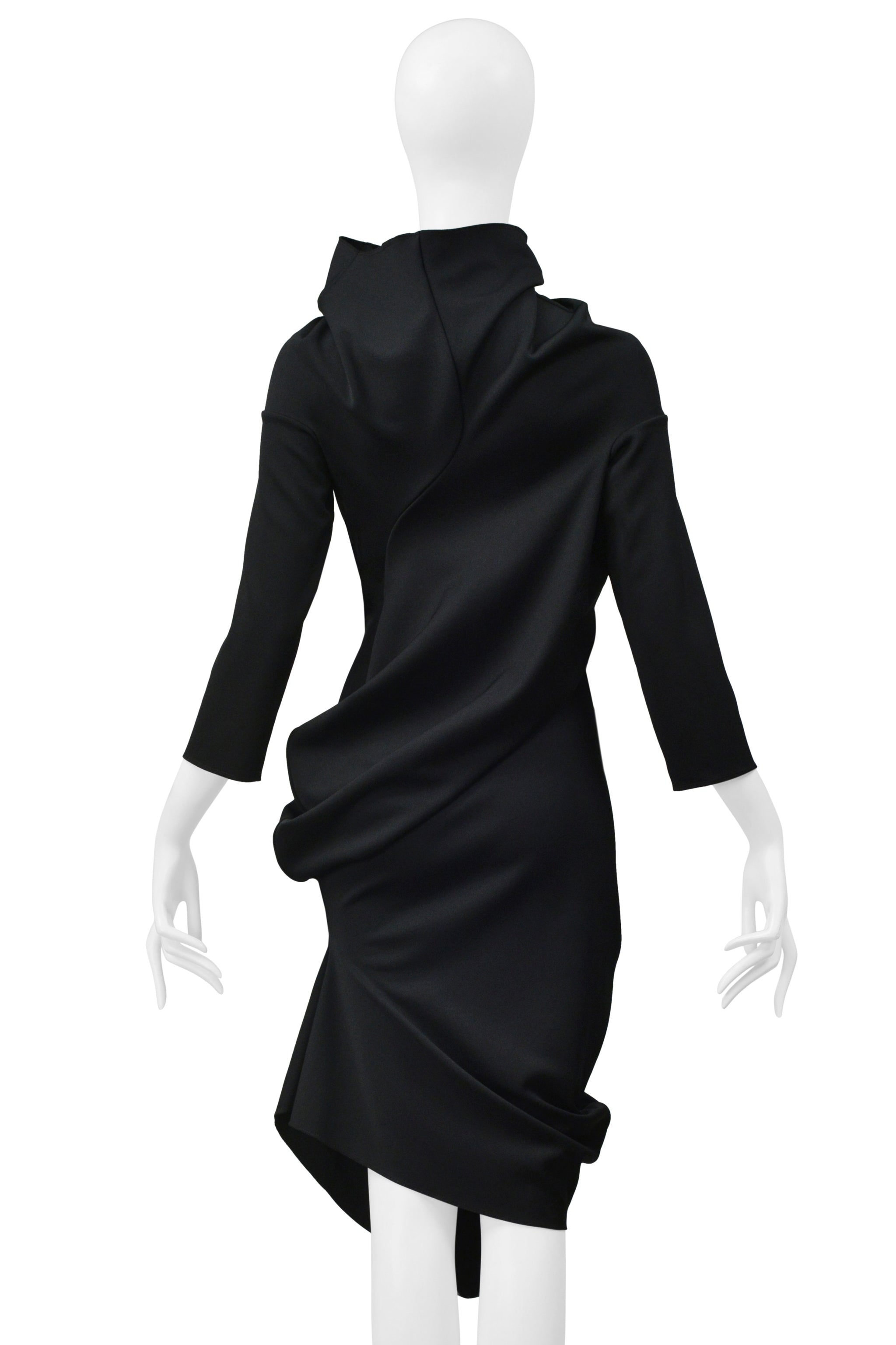 COMME DES GARÇONS FALL BLACK TWISTED CONCEPT DRESS 2002