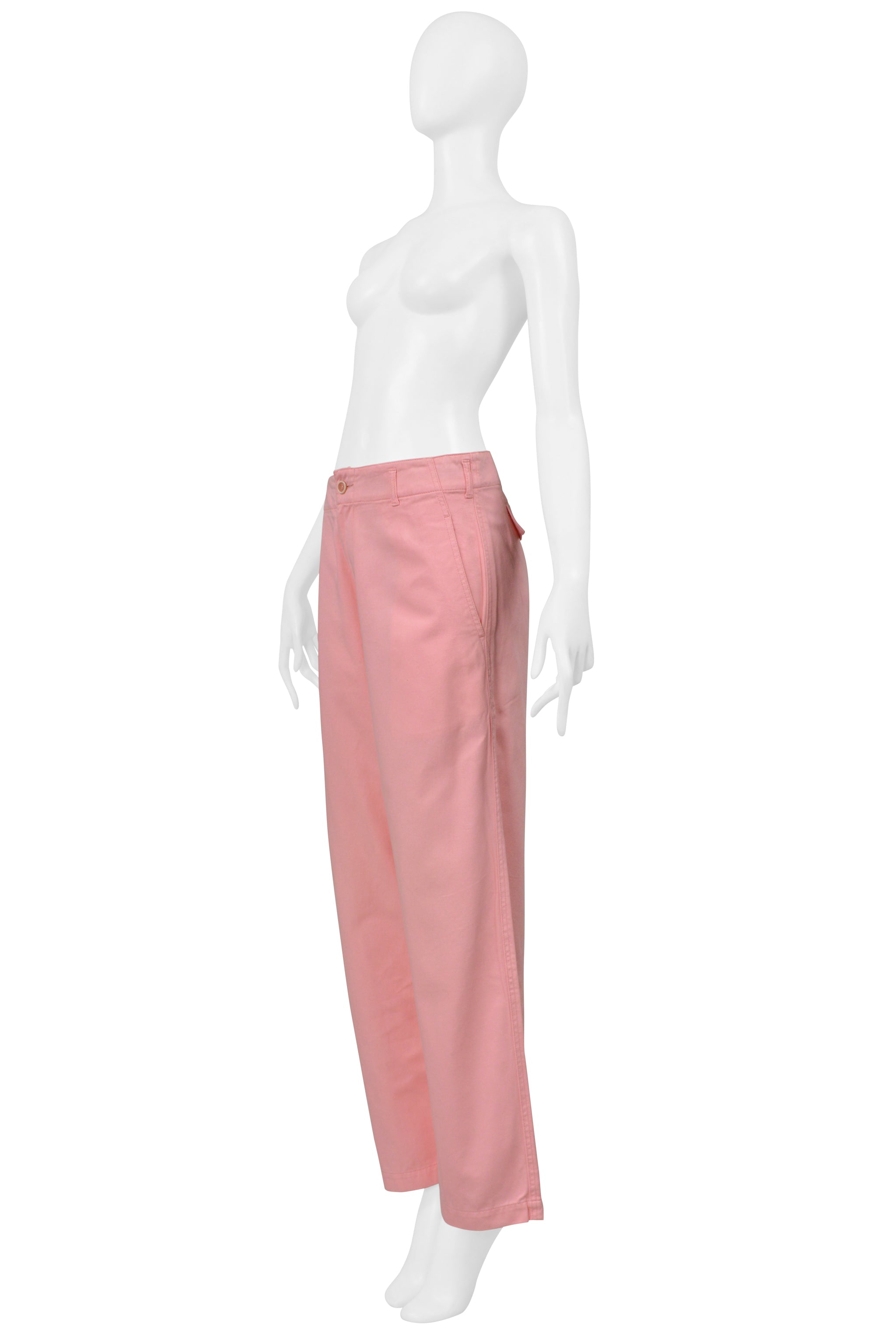 COMME DES GARCONS PINK FLAT FRONT PANTS 2004