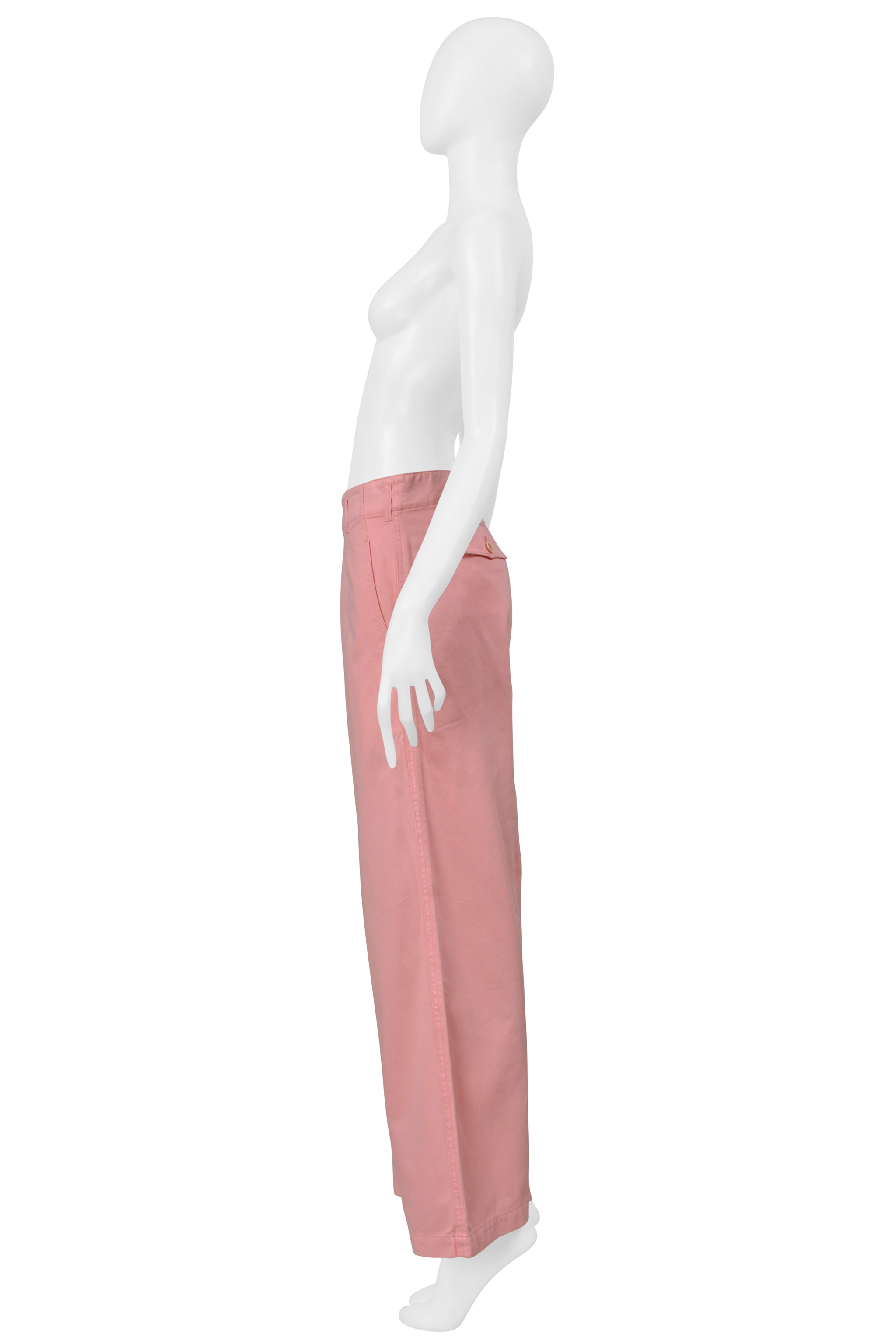 COMME DES GARCONS PINK FLAT FRONT PANTS 2004