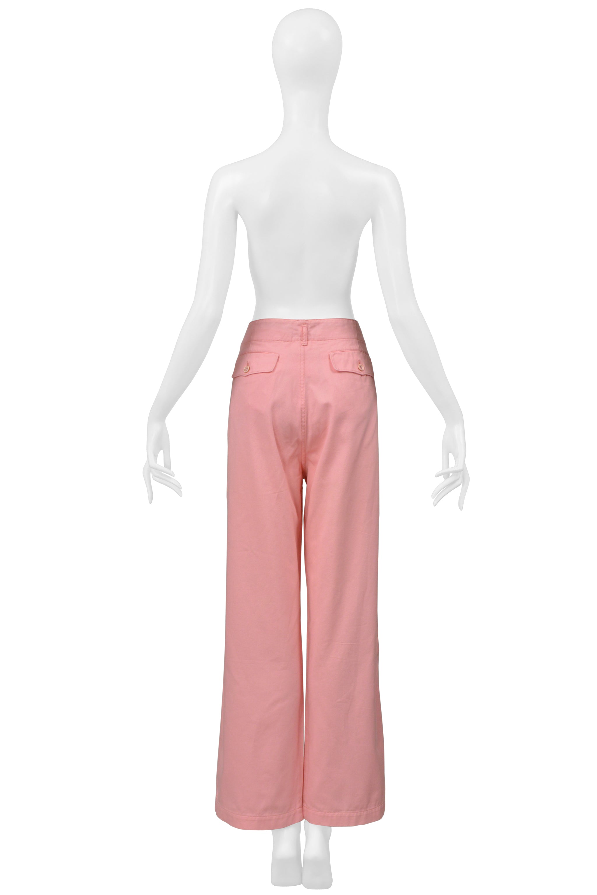 COMME DES GARCONS PINK FLAT FRONT PANTS 2004
