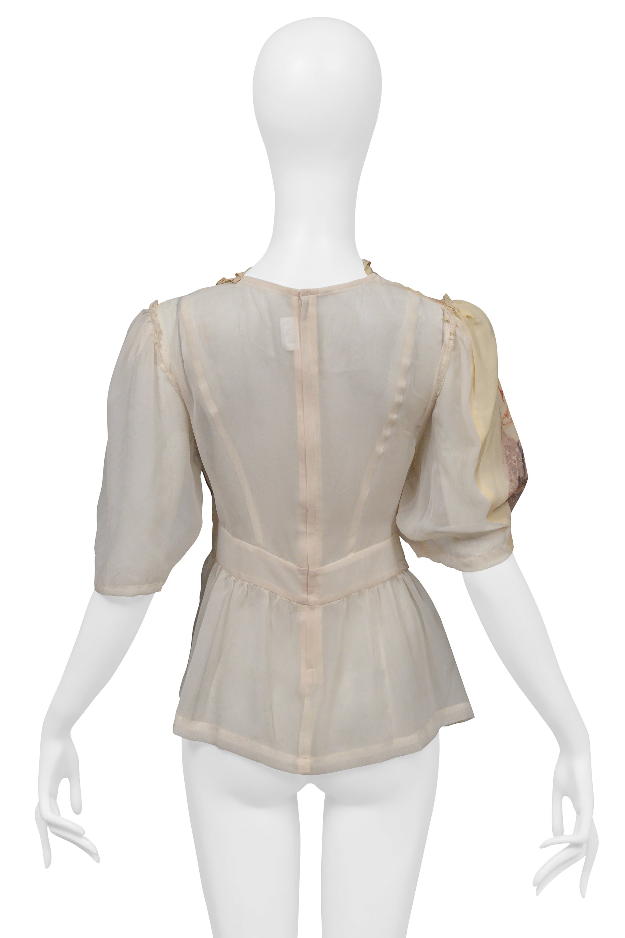 COMME DES GARCONS OFF WHITE TOP WITH TROMPE L'OEIL 2005