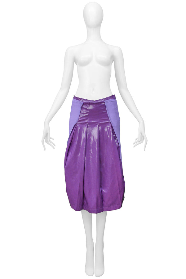 COMME DES GARCONS PURPLE VINYL SKIRT 2007