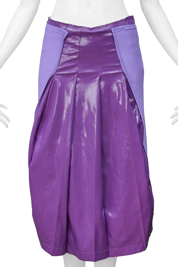 COMME DES GARCONS PURPLE VINYL SKIRT 2007