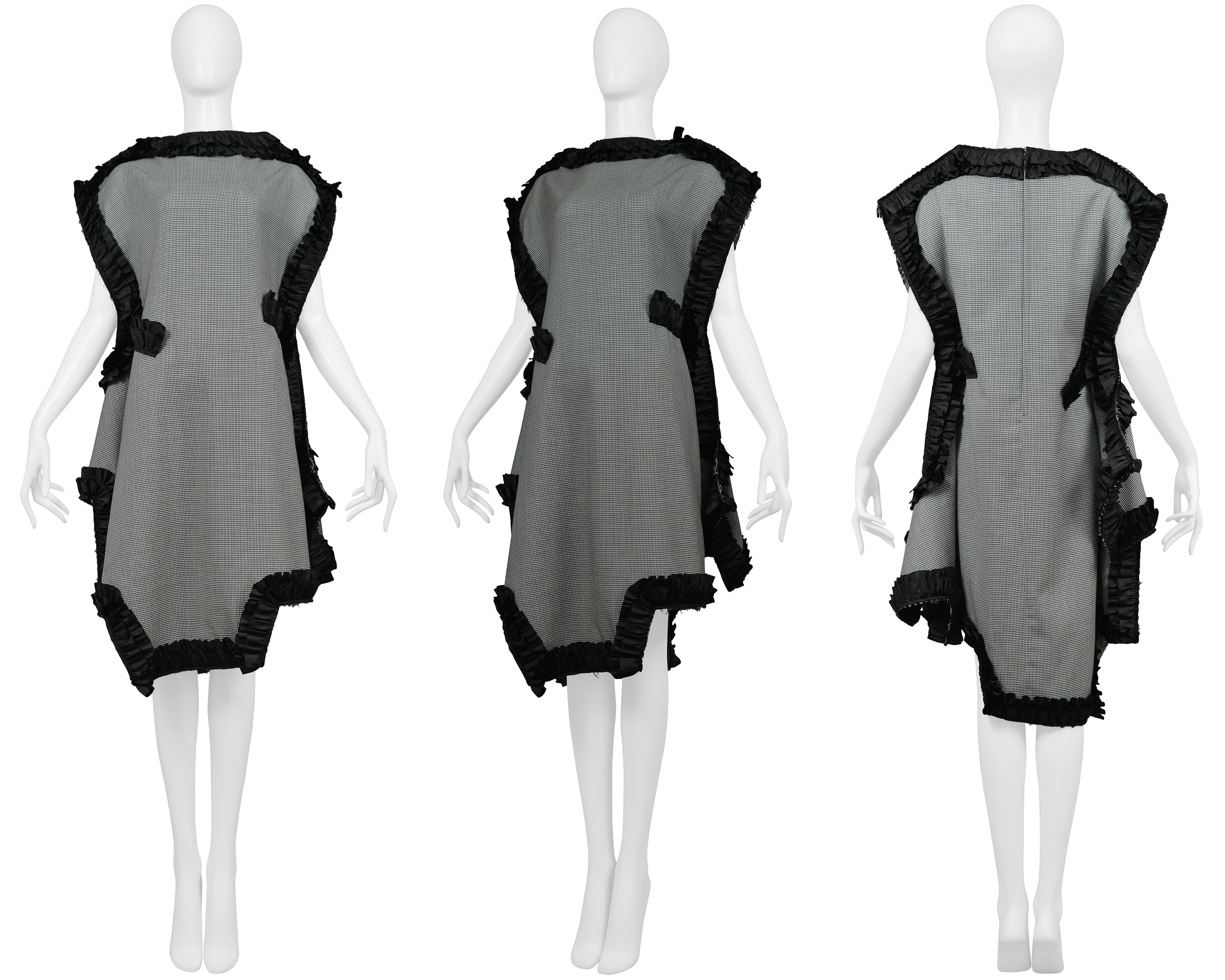 COMME DES GARCONS HOUNDSTOOTH CHECK RIBBON DRESS 2013