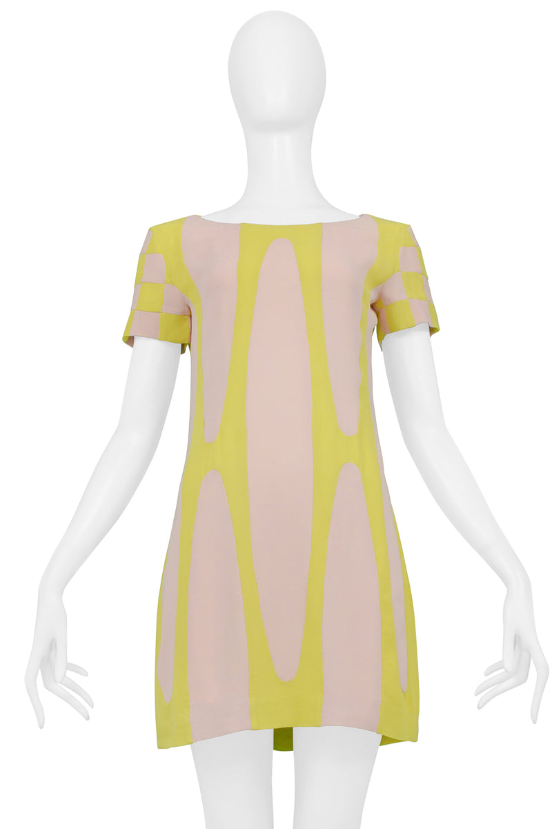 CELINE TOURING DRESS IN YELLOW AND PINK 2005