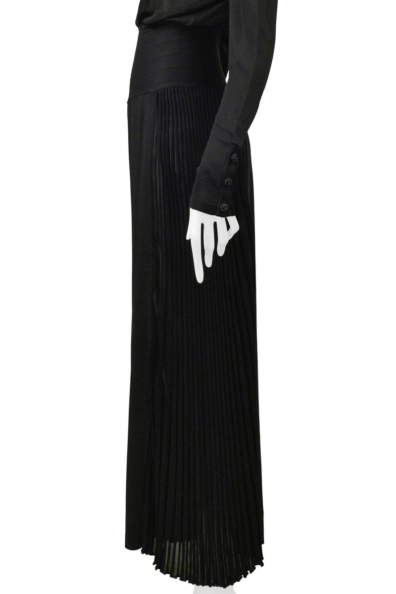 CHANEL BLACK VISCOSE JERSEY JUMPSUIT 2008