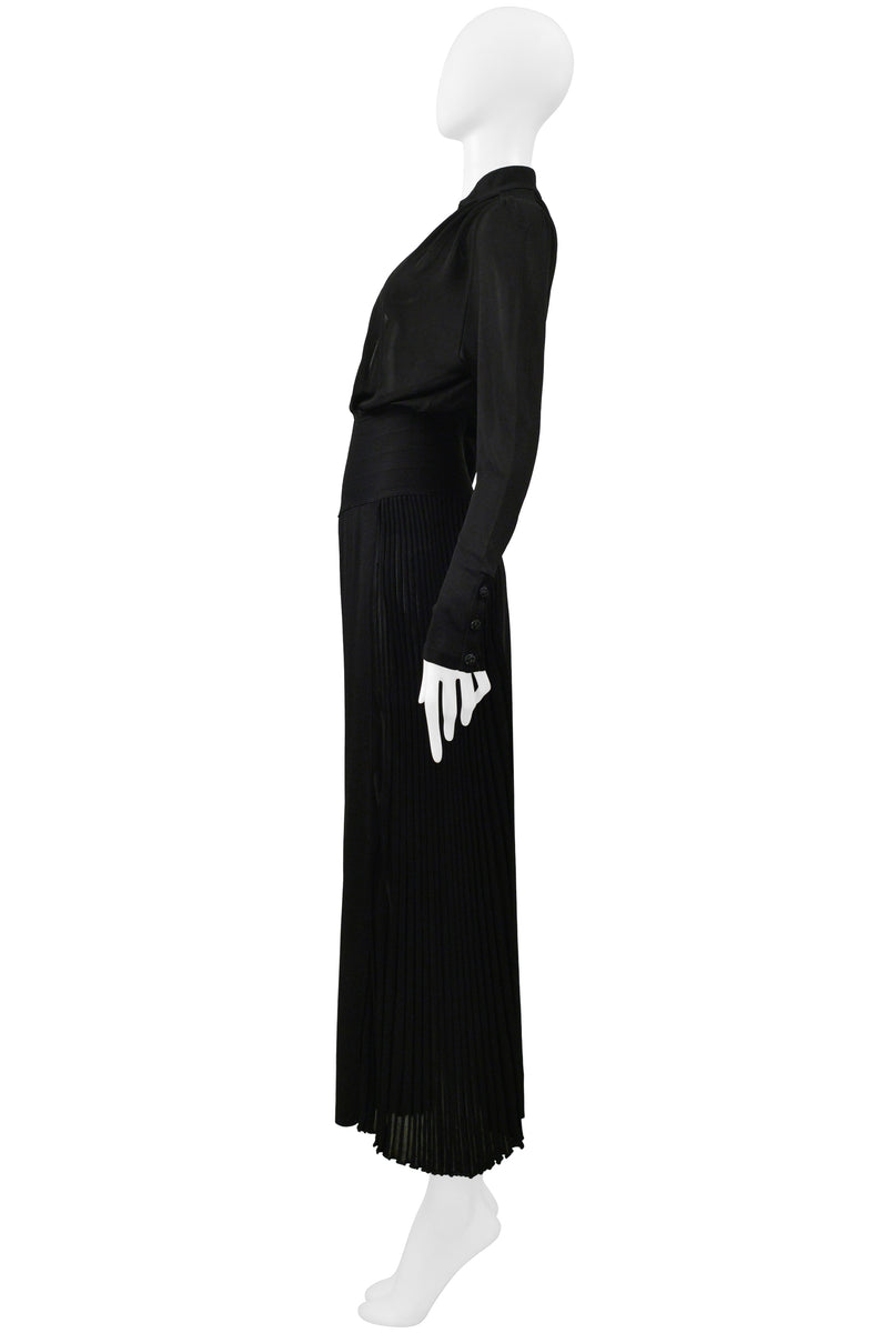 CHANEL BLACK VISCOSE JERSEY JUMPSUIT 2008