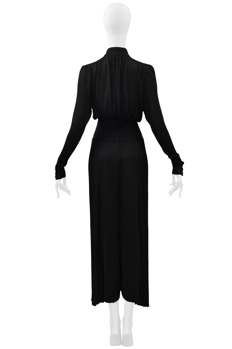 CHANEL BLACK VISCOSE JERSEY JUMPSUIT 2008