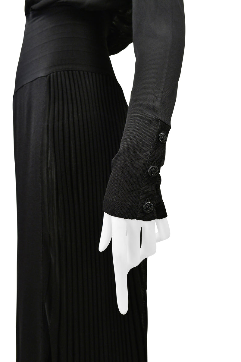 CHANEL BLACK VISCOSE JERSEY JUMPSUIT 2008