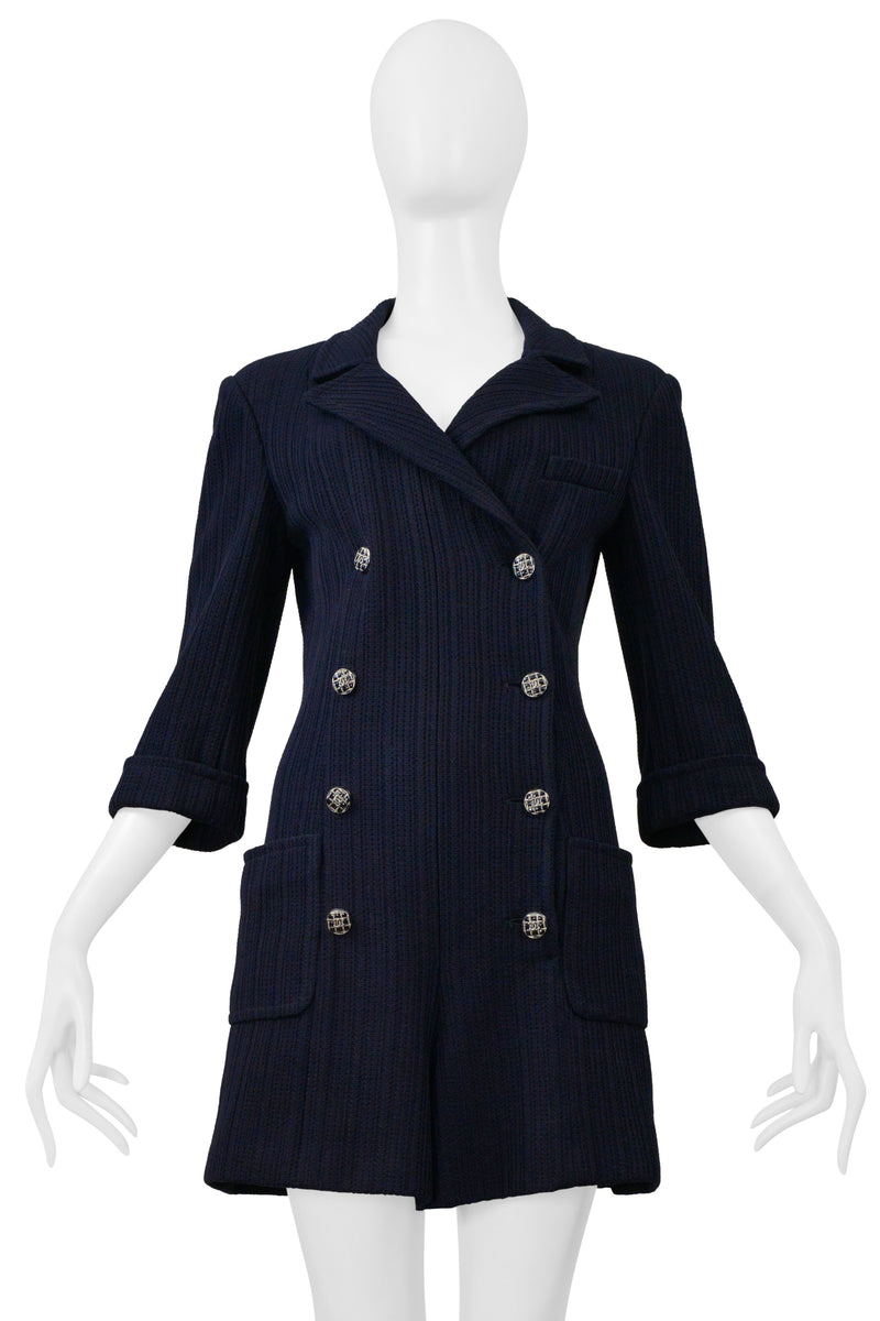 CHANEL BY KARL LAGERFELD NAVY BLUE SUITING ROMPER