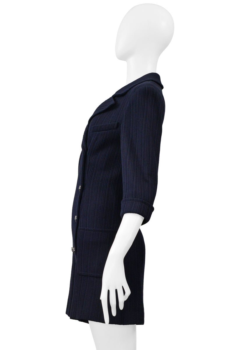 CHANEL BY KARL LAGERFELD NAVY BLUE SUITING ROMPER