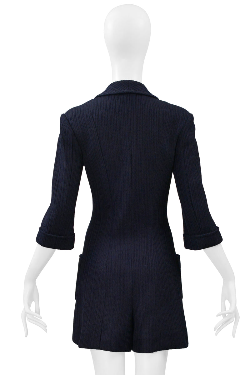 CHANEL BY KARL LAGERFELD NAVY BLUE SUITING ROMPER