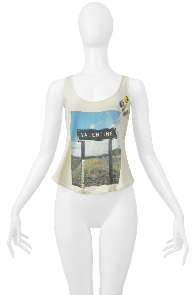 CHLOE OFF WHITE VALENTINE TANK TOP 2001