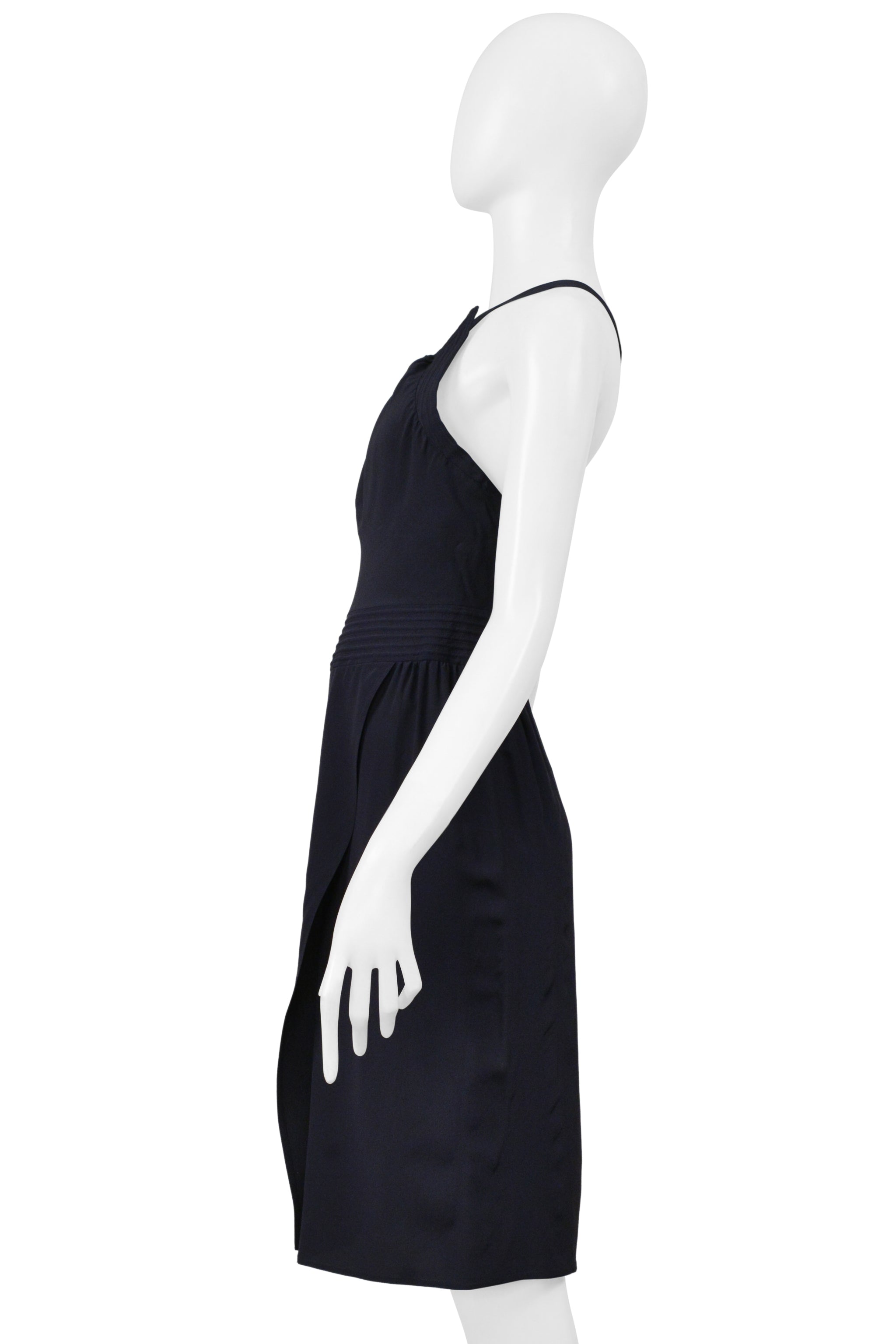 CHLOÉ NAVY ASYMMETRICAL DRESS