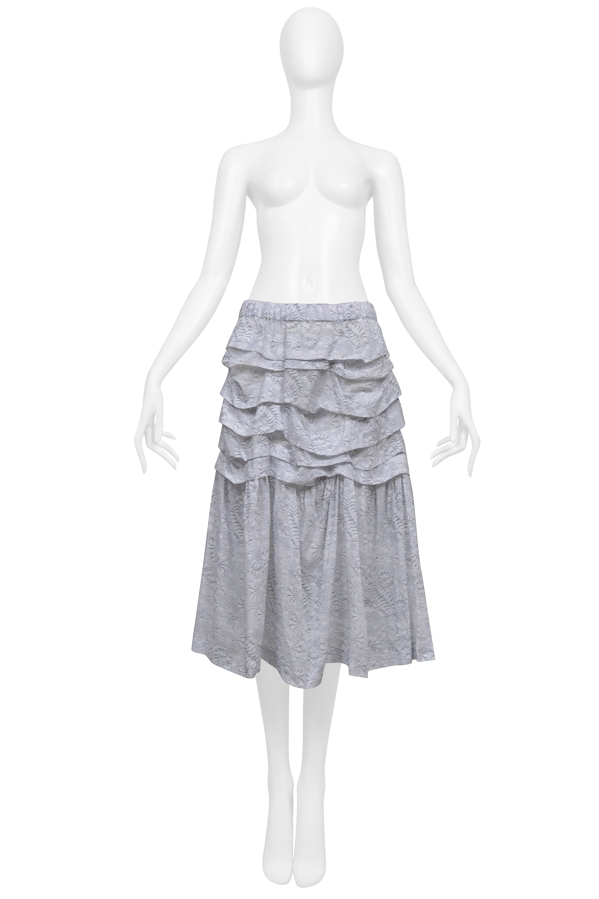 COMME DES GARCONS LAYERED AND GATHERED GREY SKIRT 2006