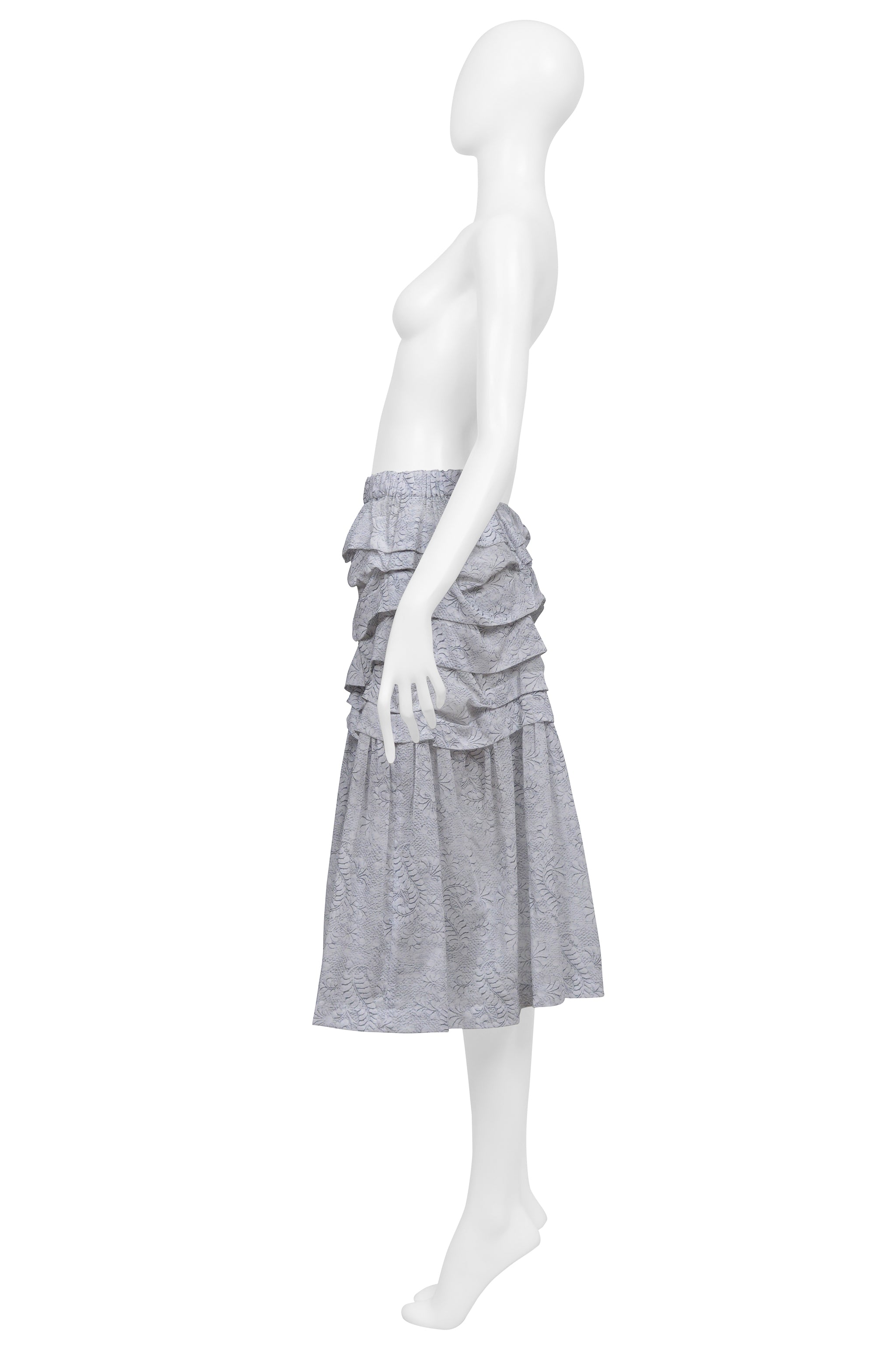 COMME DES GARCONS LAYERED AND GATHERED GREY SKIRT 2006
