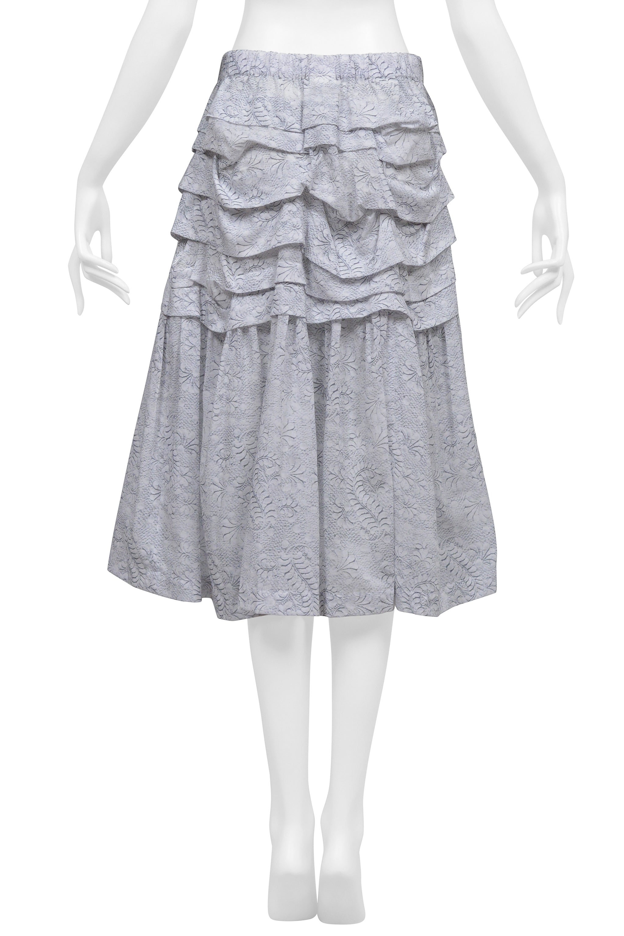 COMME DES GARCONS LAYERED AND GATHERED GREY SKIRT 2006