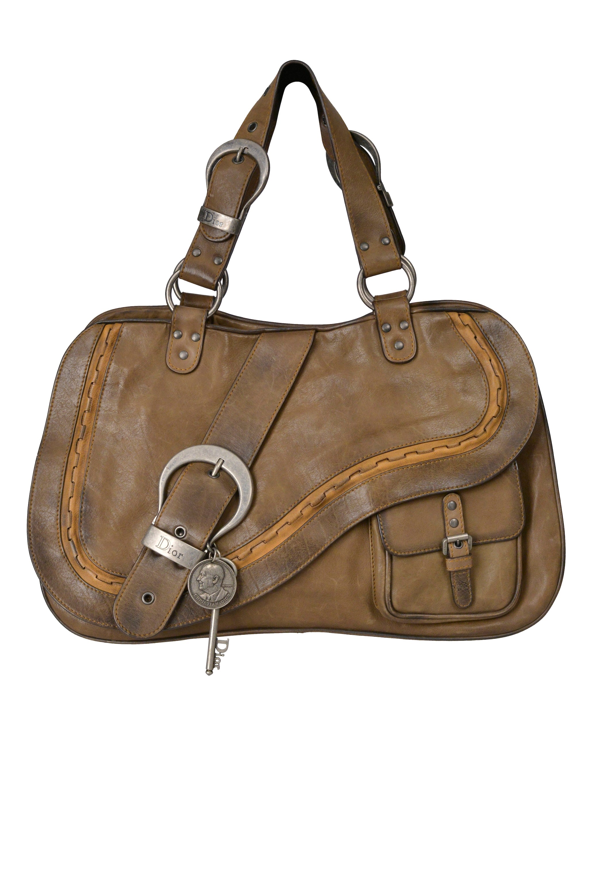 CHRISTIAN DIOR BY JOHN GALLIANO GAUCHO LEATHER BAG 2006