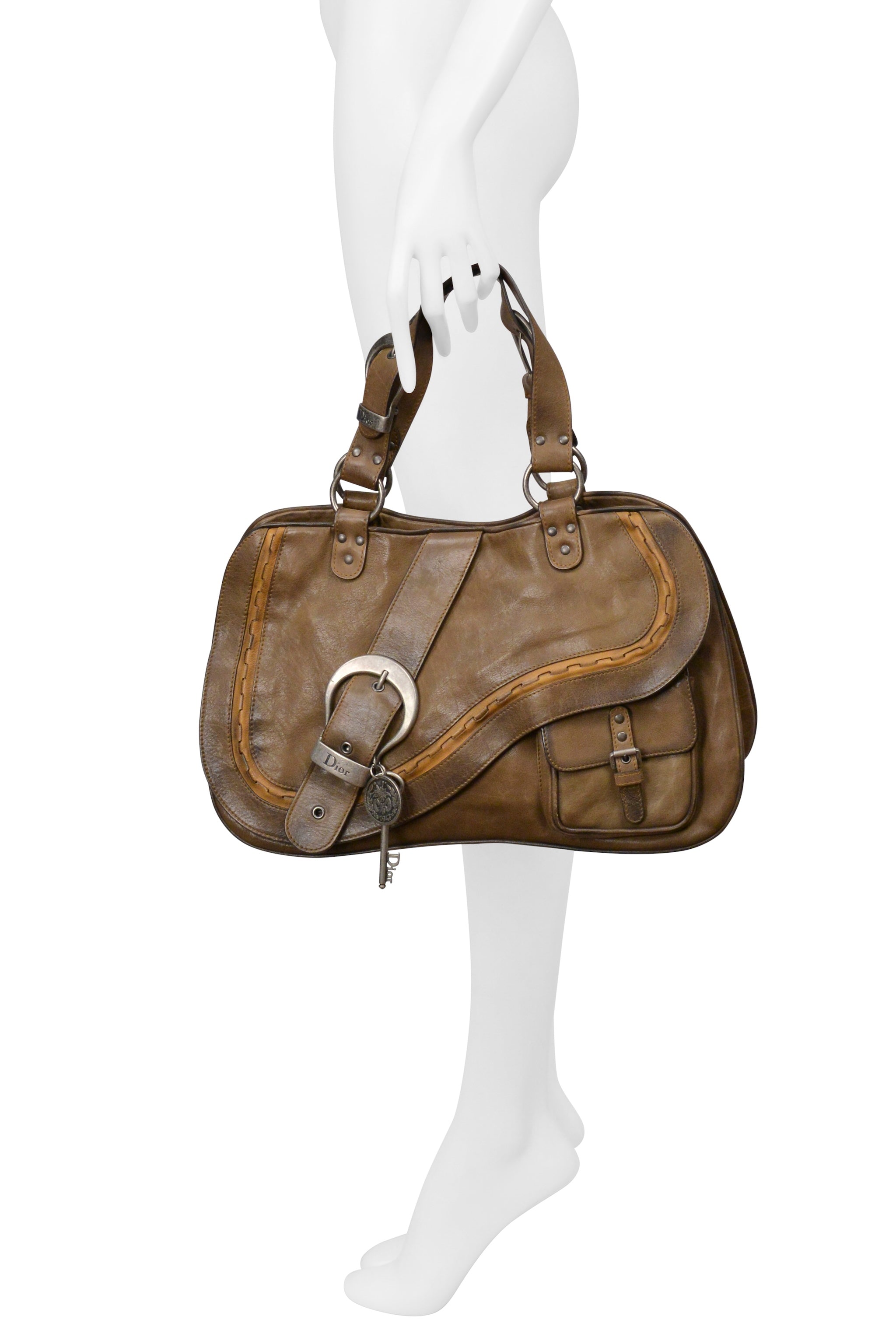 CHRISTIAN DIOR BY JOHN GALLIANO GAUCHO LEATHER BAG 2006