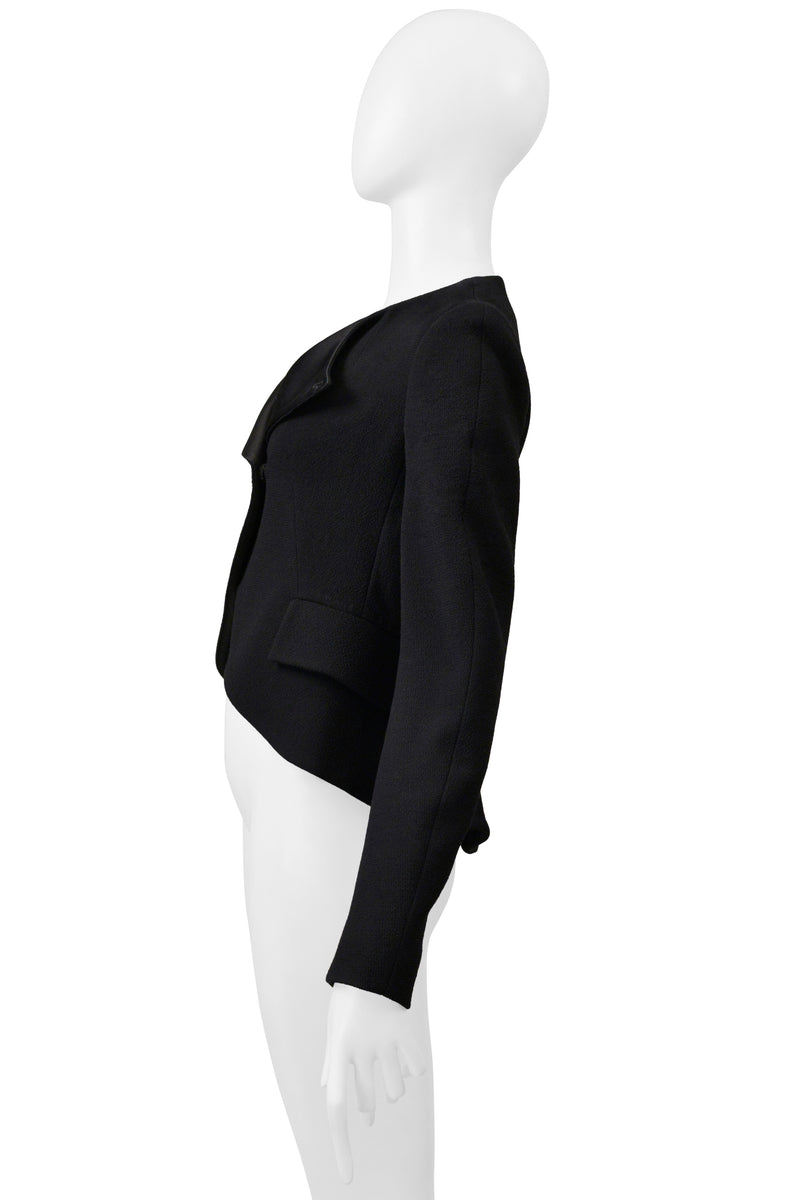 CHRISTIAN DIOR BY RAF SIMONS BLACK TUXEDO JACKET WITH SATIN LAPELS