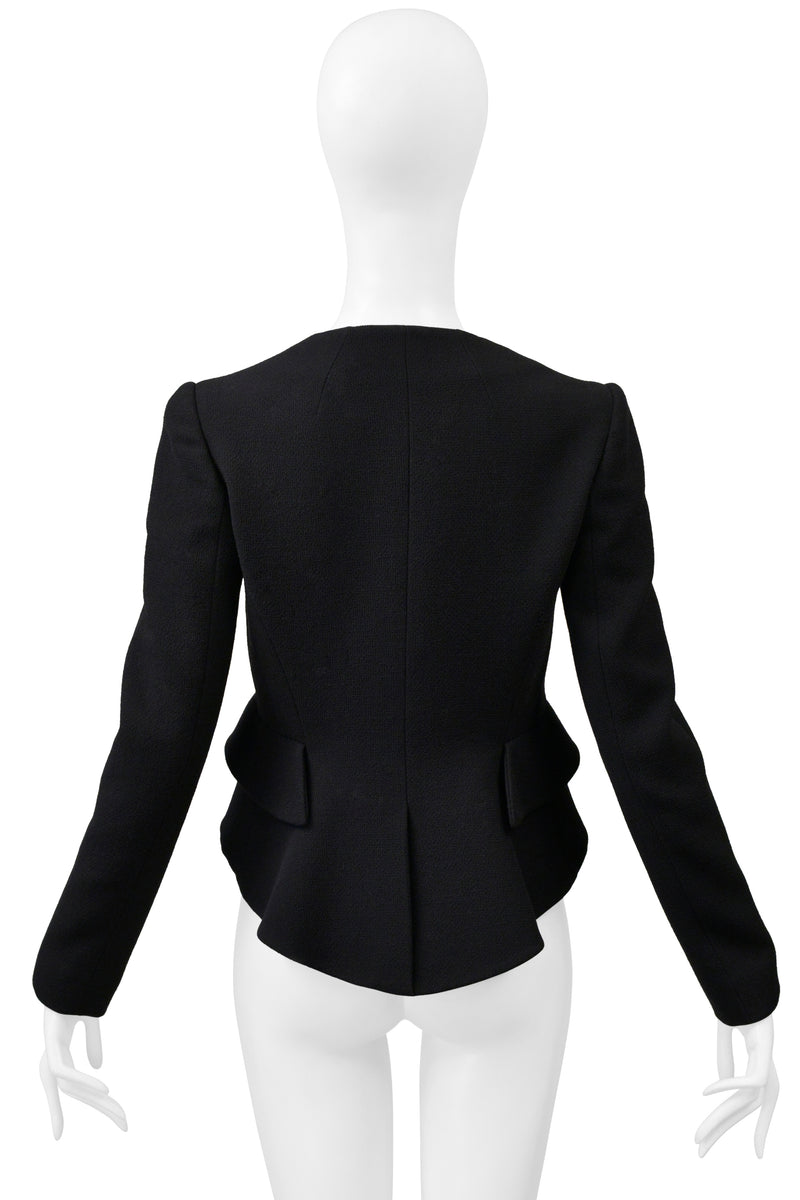 CHRISTIAN DIOR BY RAF SIMONS BLACK TUXEDO JACKET WITH SATIN LAPELS