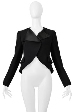 CHRISTIAN DIOR BY RAF SIMONS BLACK TUXEDO JACKET WITH SATIN LAPELS