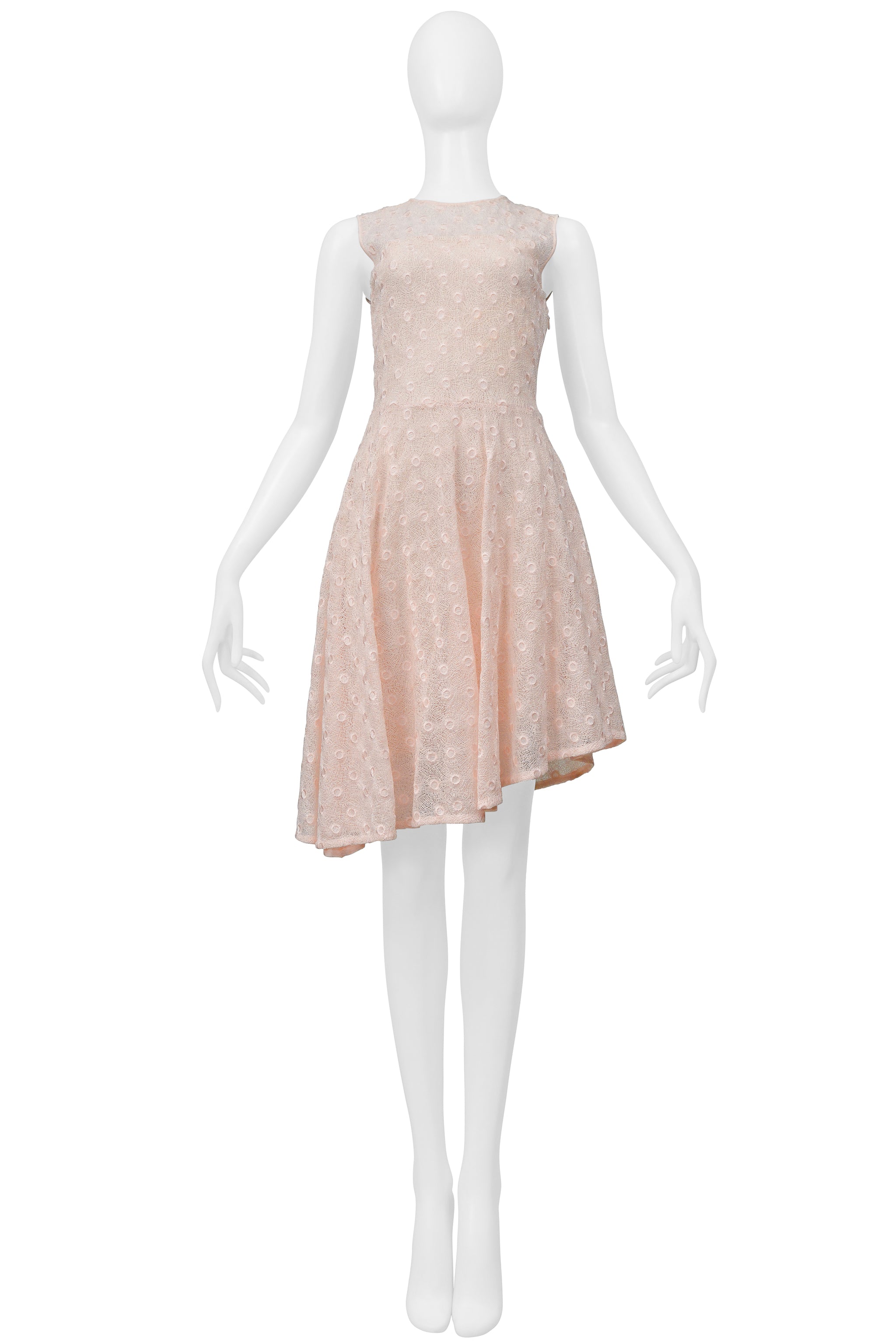 DIOR BY RAF SIMONS PINK LACE CIRCLE DRESS