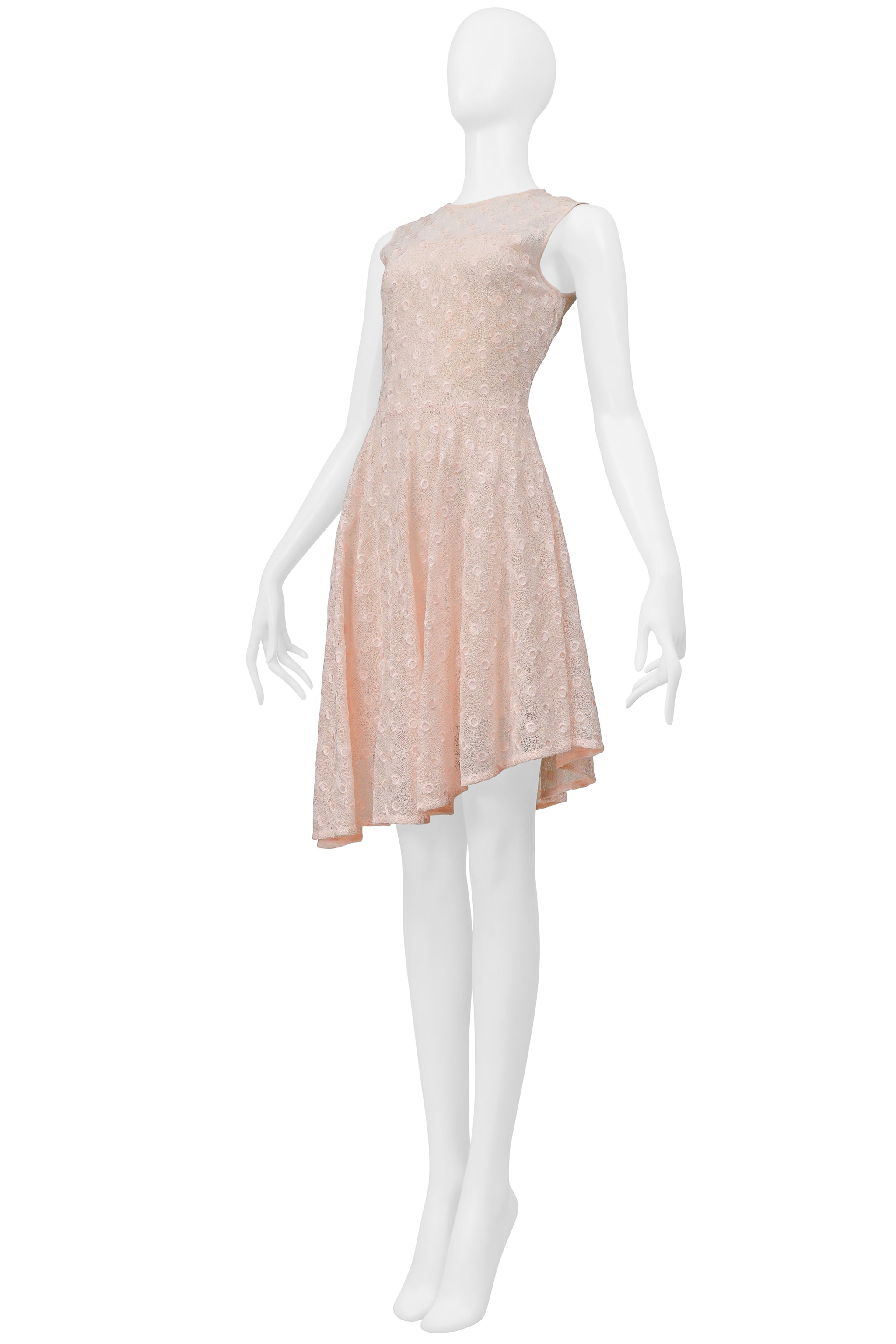 DIOR BY RAF SIMONS PINK LACE CIRCLE DRESS