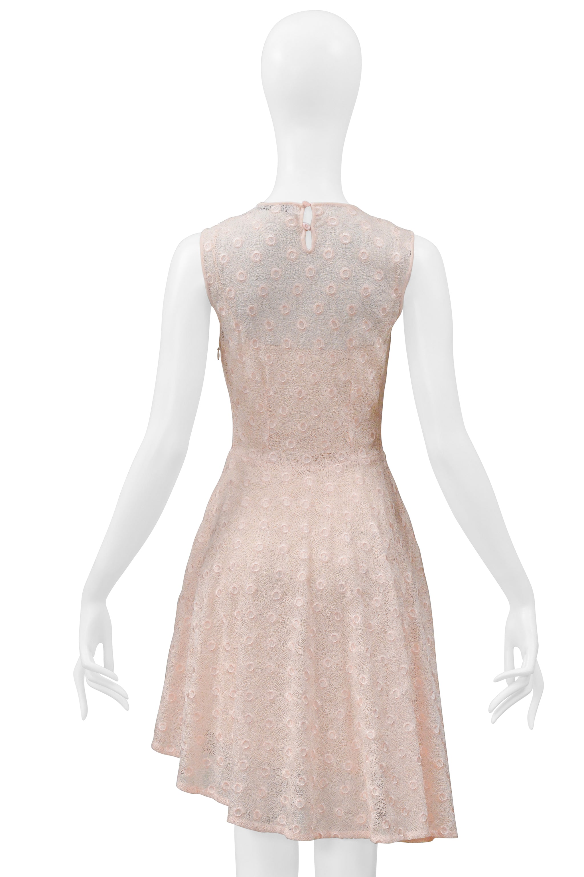 DIOR BY RAF SIMONS PINK LACE CIRCLE DRESS
