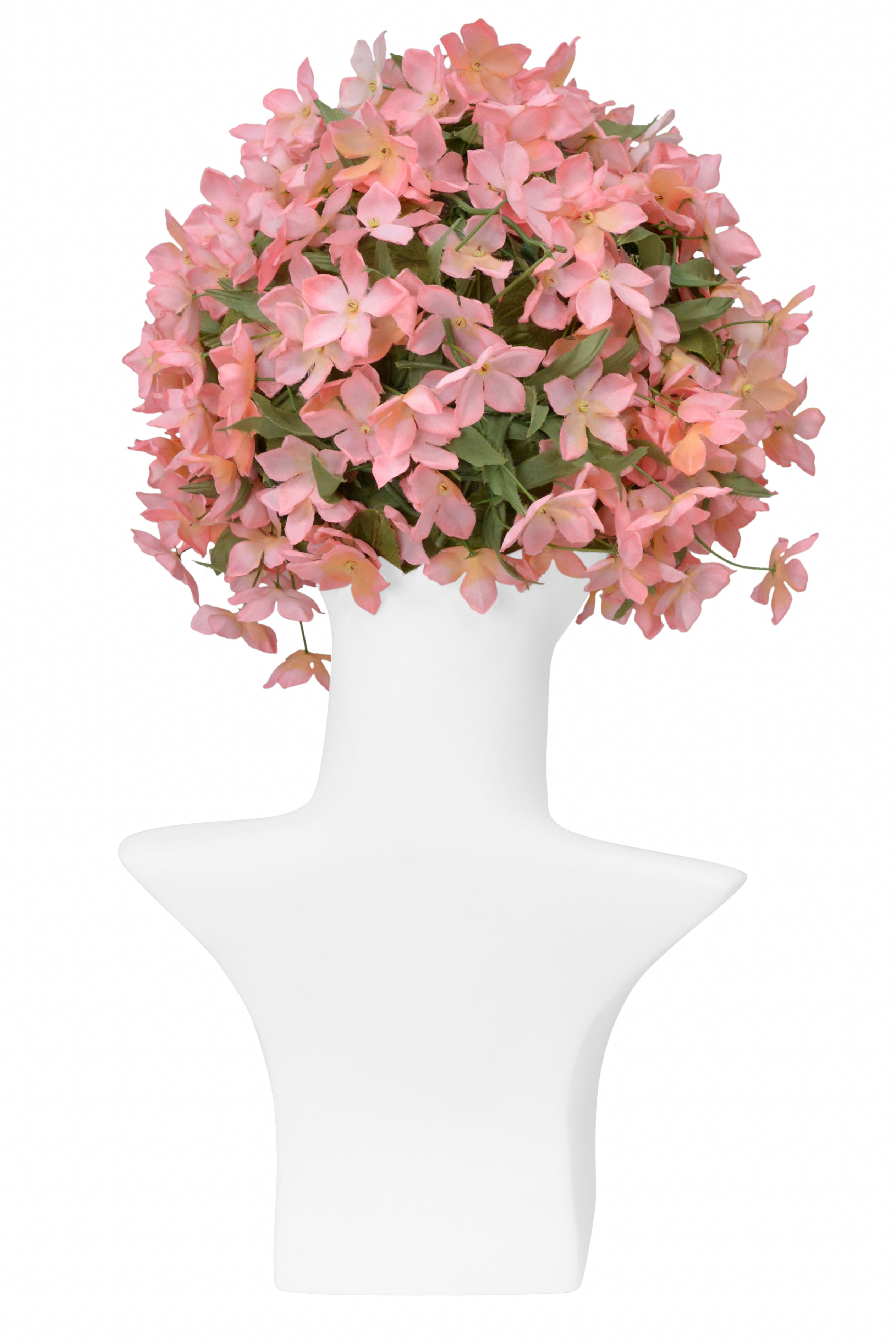 CHRISTIAN DIOR I. MAGNIN PINK FLORAL BEEHIVE TURBAN HAT