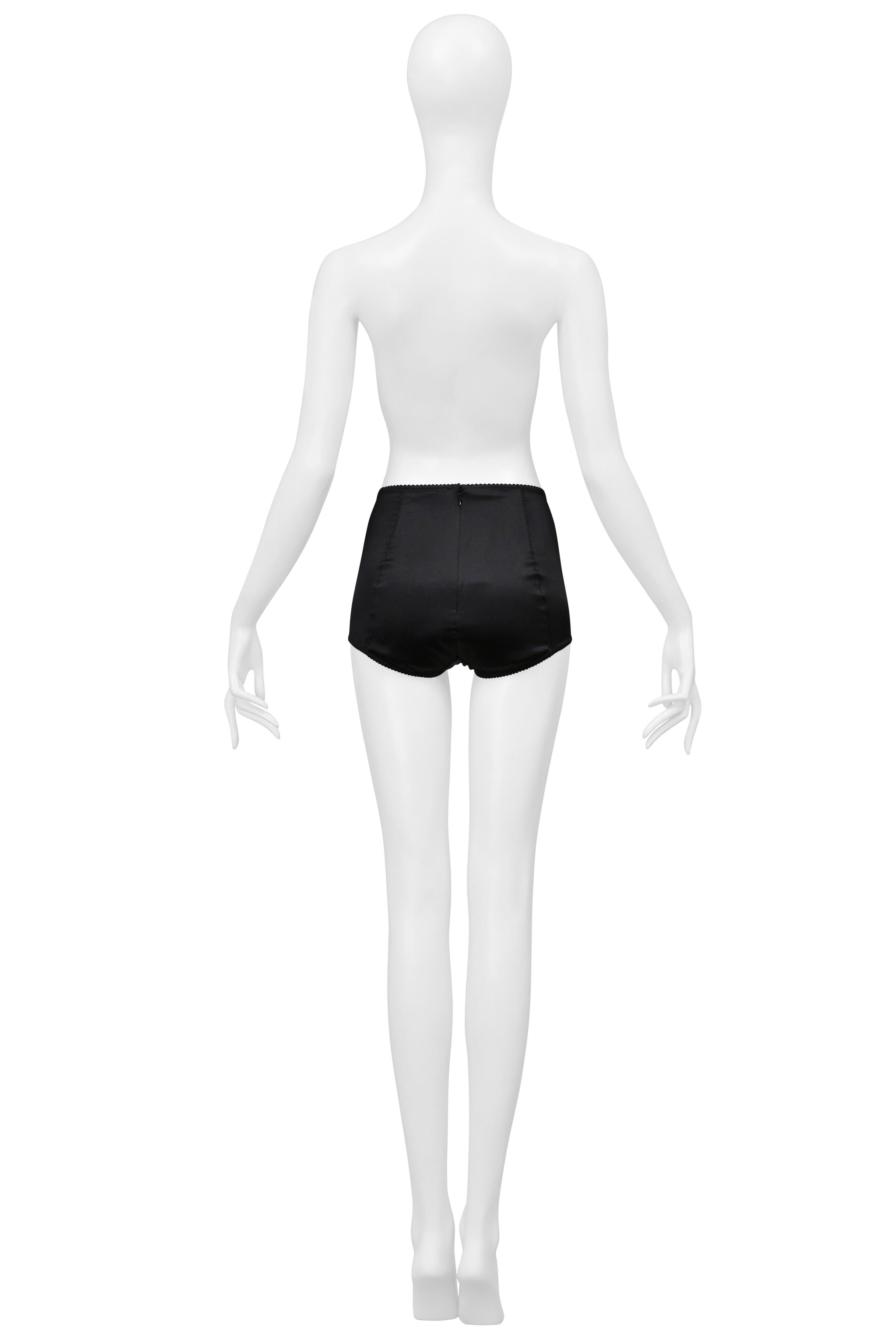DOLCE & GABBANA BLACK SATIN PINUP BOTTOMS