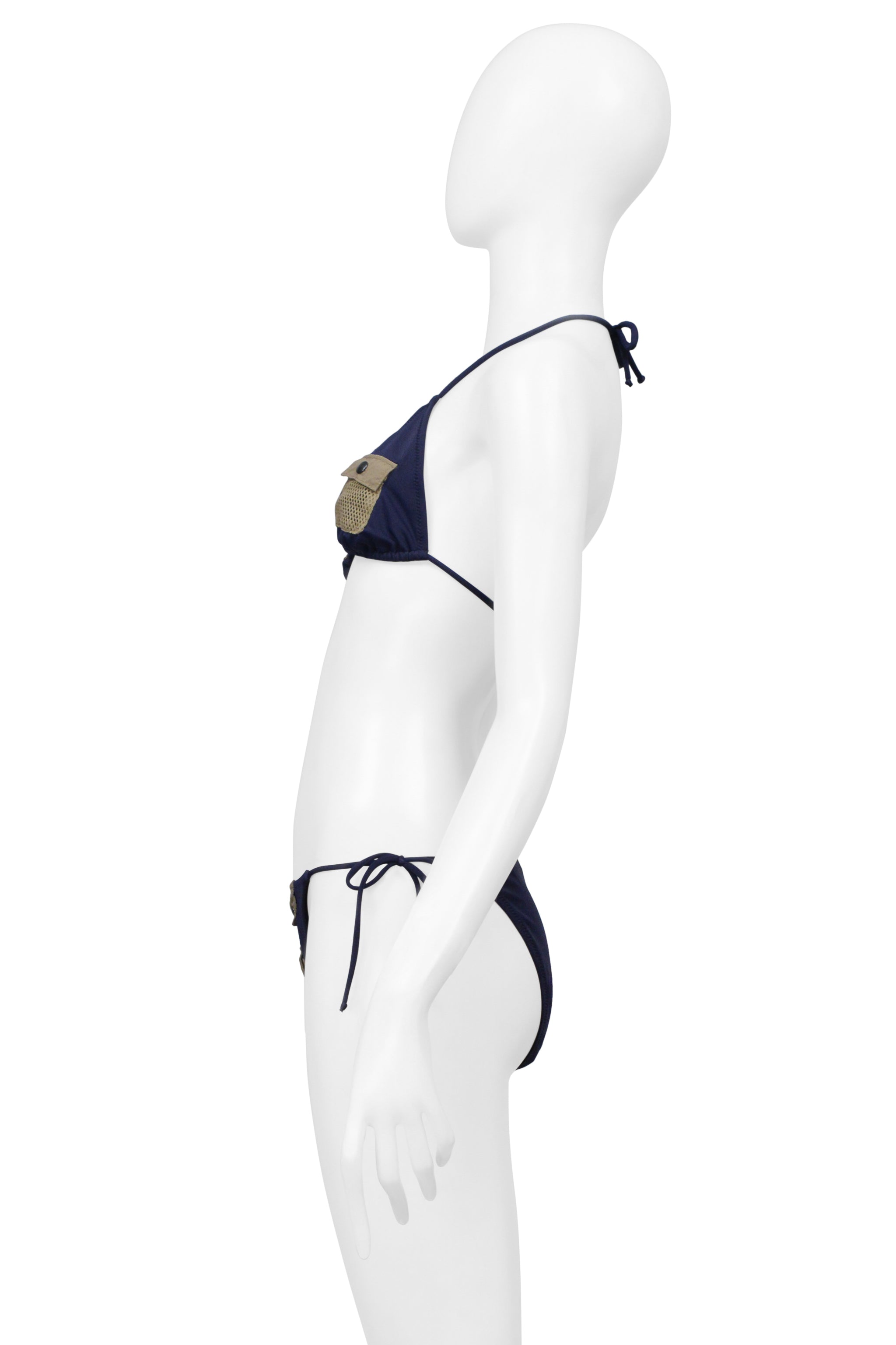 DOLCE & GABBANA D&G NAVY AND ARMY GREEN TACTICAL BIKINI