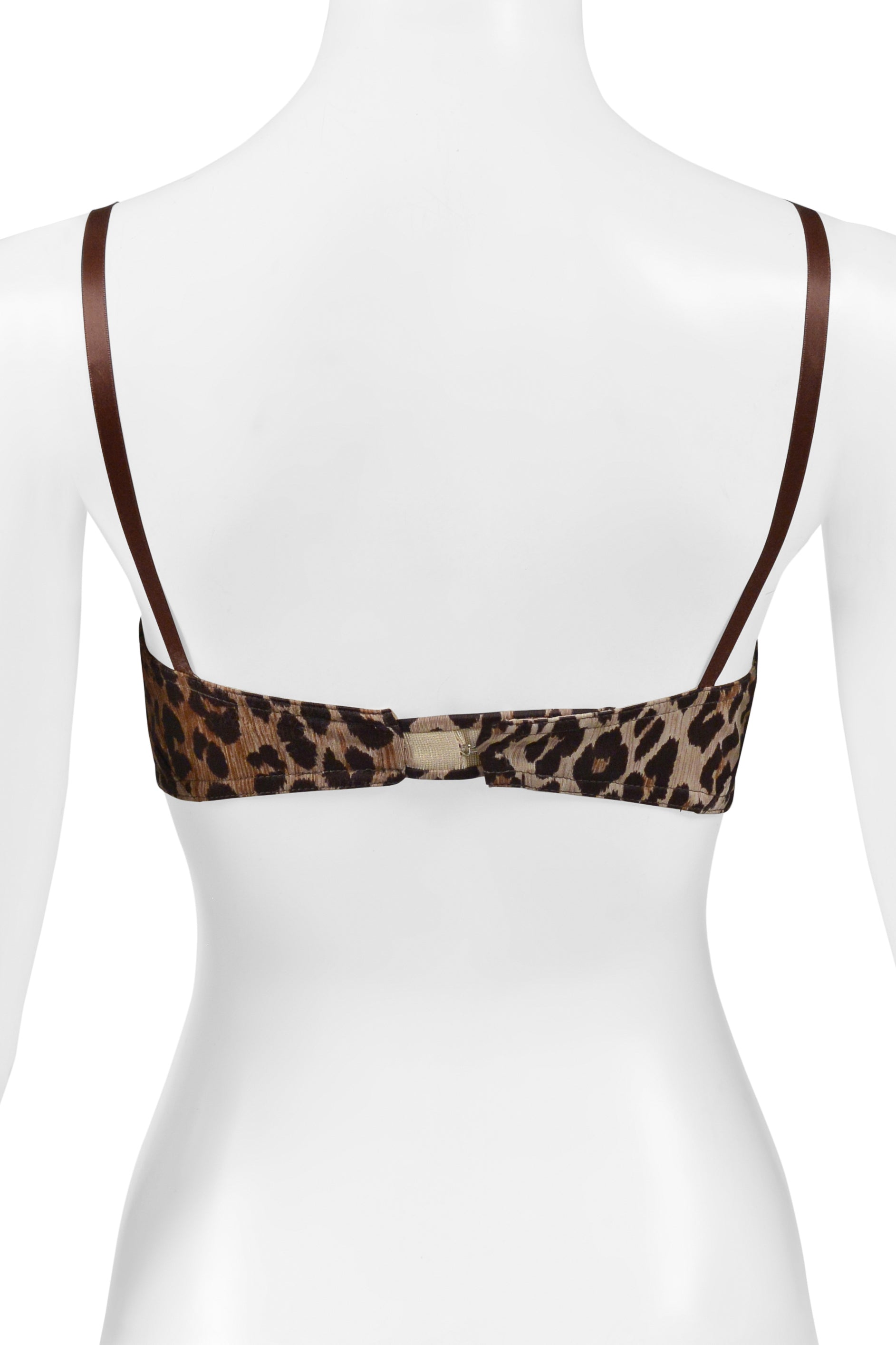 DOLCE & GABBANA LEOPARD BUSTIER BRA TOP 1997