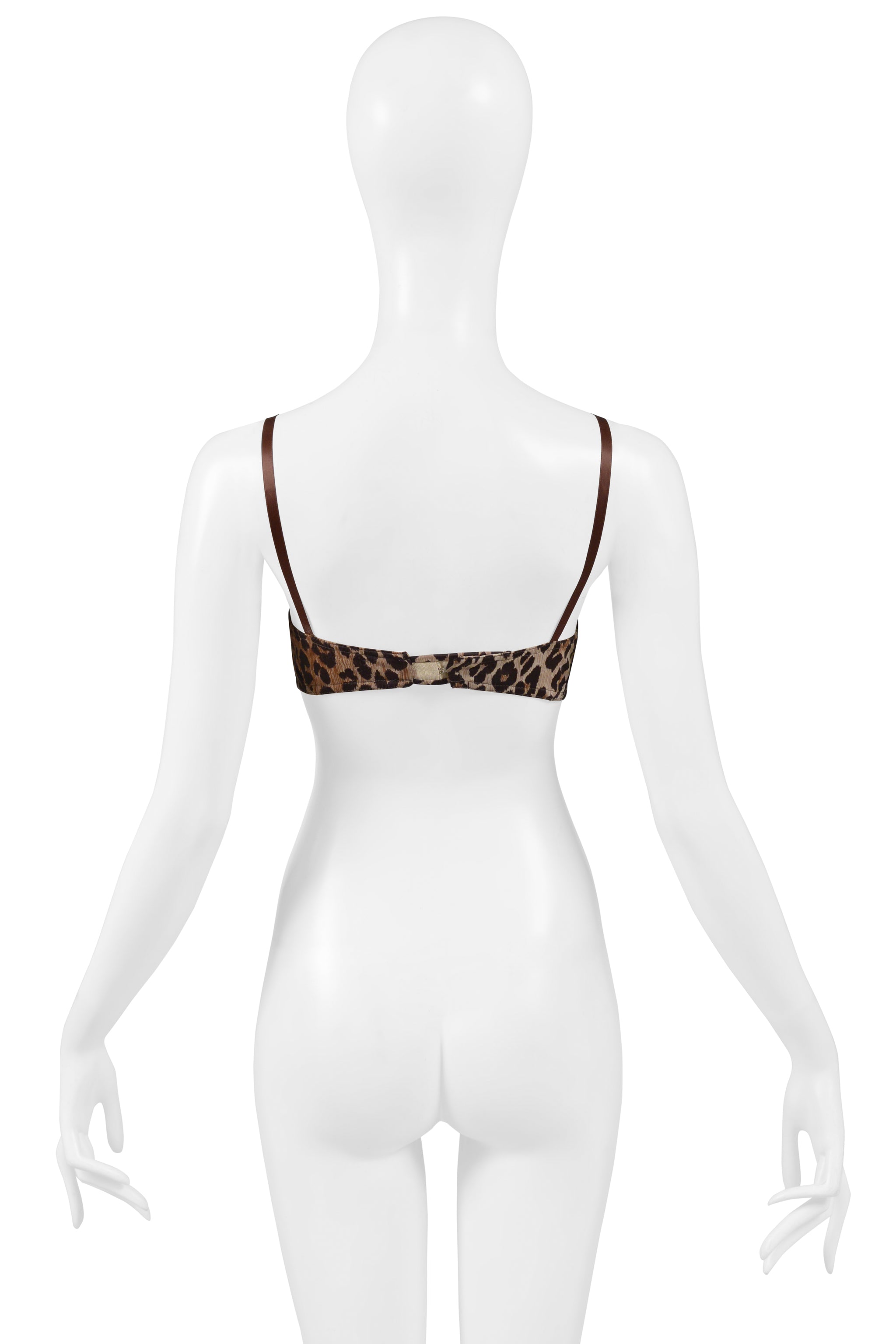 DOLCE & GABBANA LEOPARD BUSTIER BRA TOP 1997