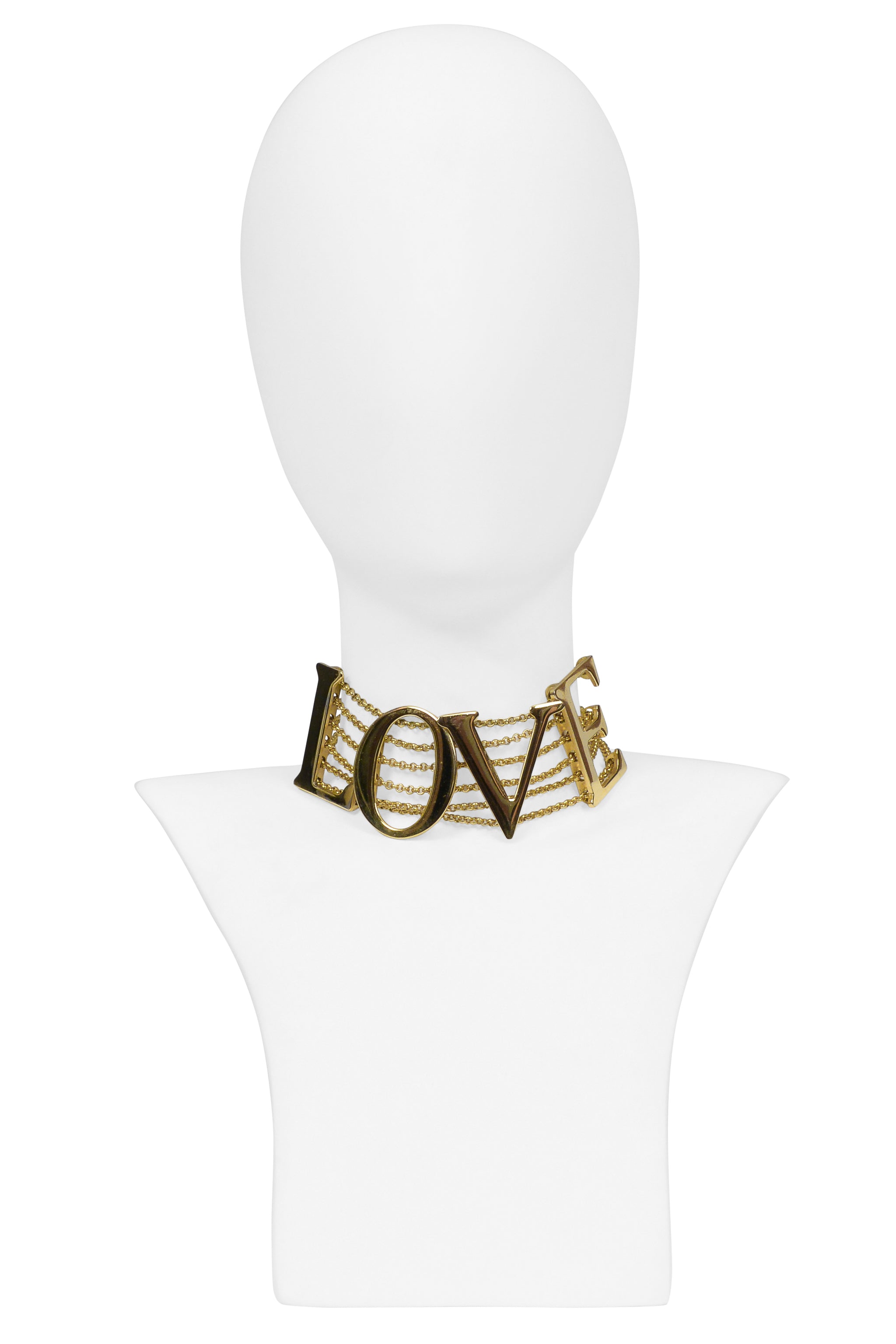 DOLCE & GABBANA GOLD "LOVE" CHOKER NECKLACE 2003