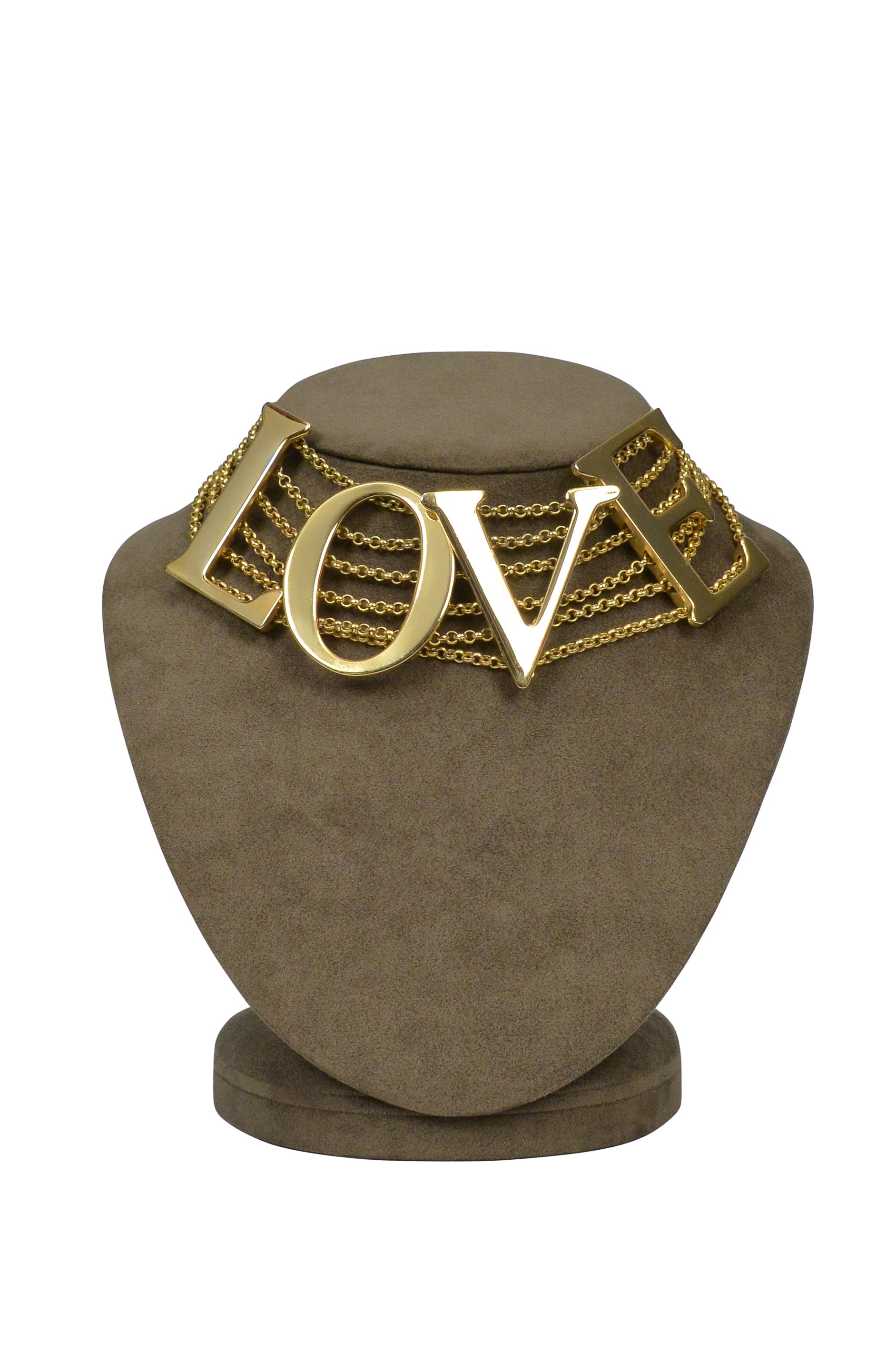 DOLCE & GABBANA GOLD "LOVE" CHOKER NECKLACE 2003