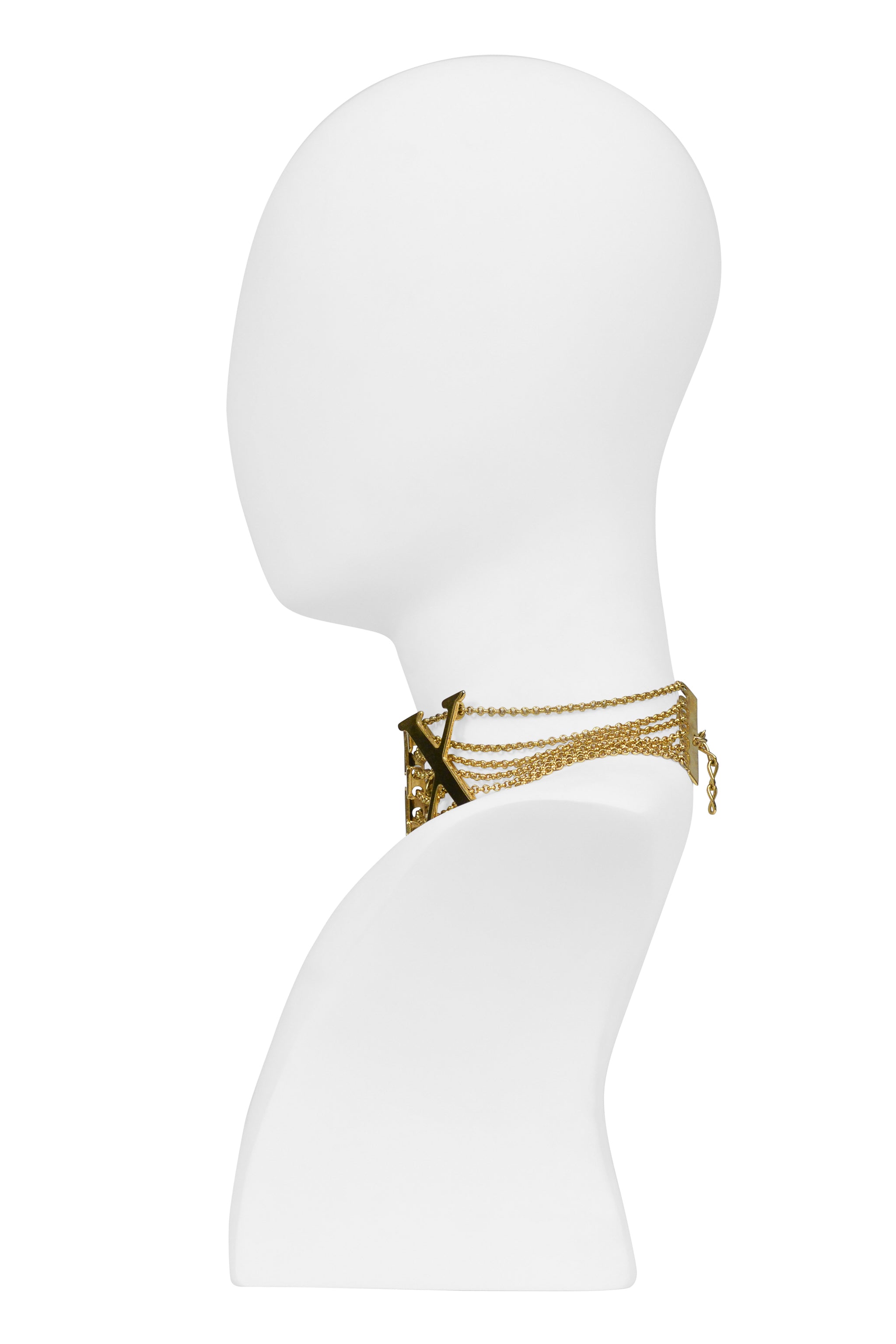 DOLCE & GABBANA GOLD "SEX" CHOKER NECKLACE 2003