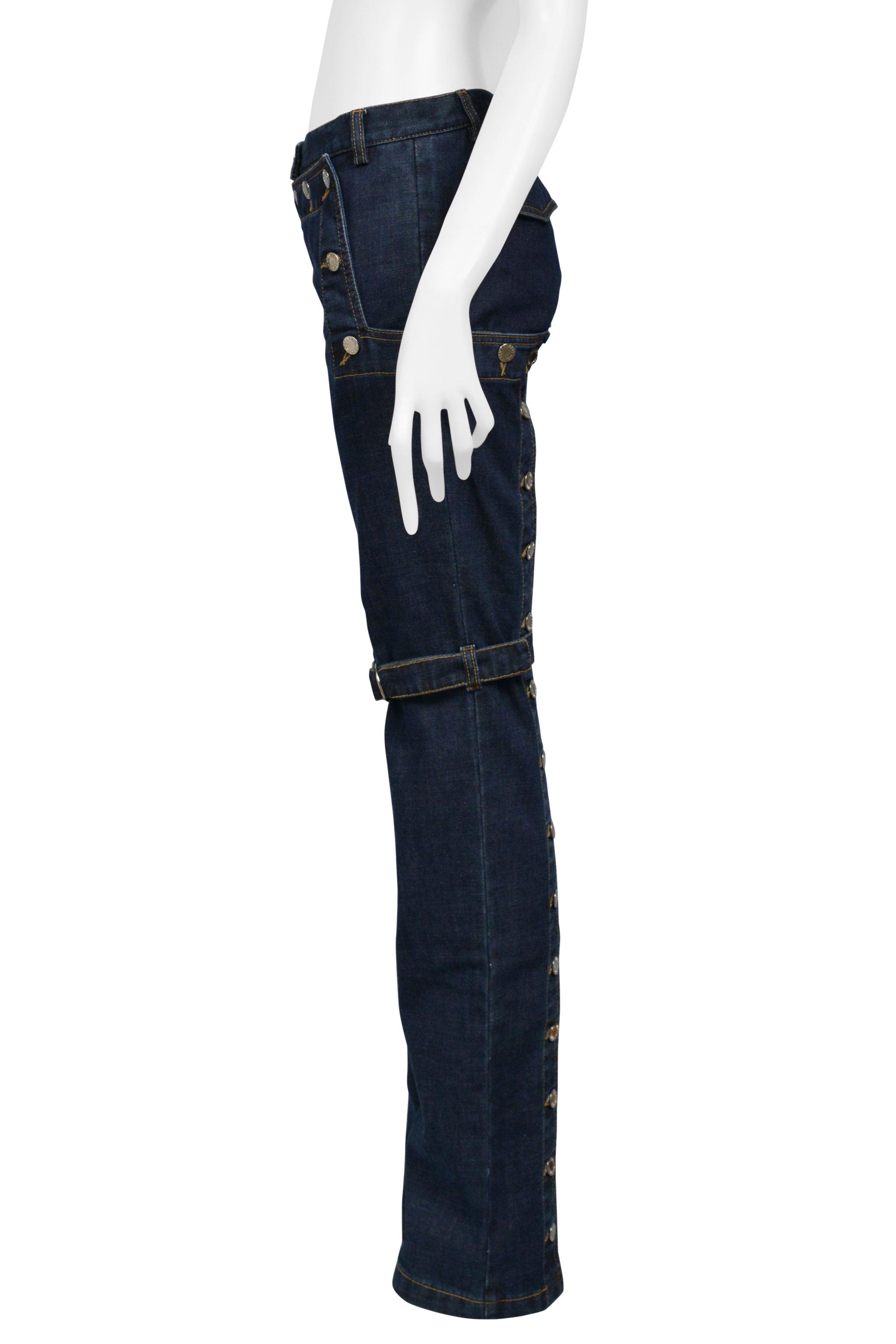 DOLCE & GABBANA DARK BLUE DENIM SAILOR FRONT JEANS