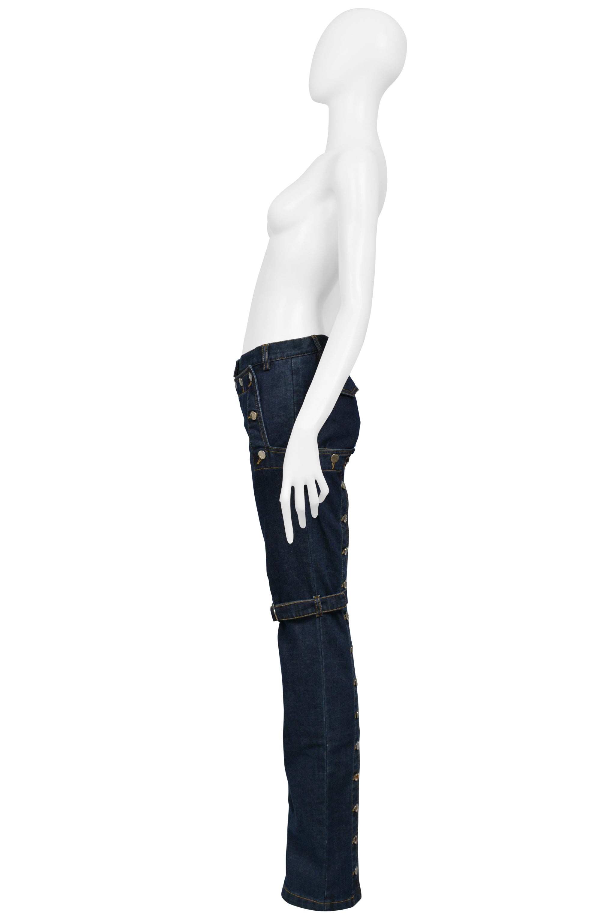 DOLCE & GABBANA DARK BLUE DENIM SAILOR FRONT JEANS