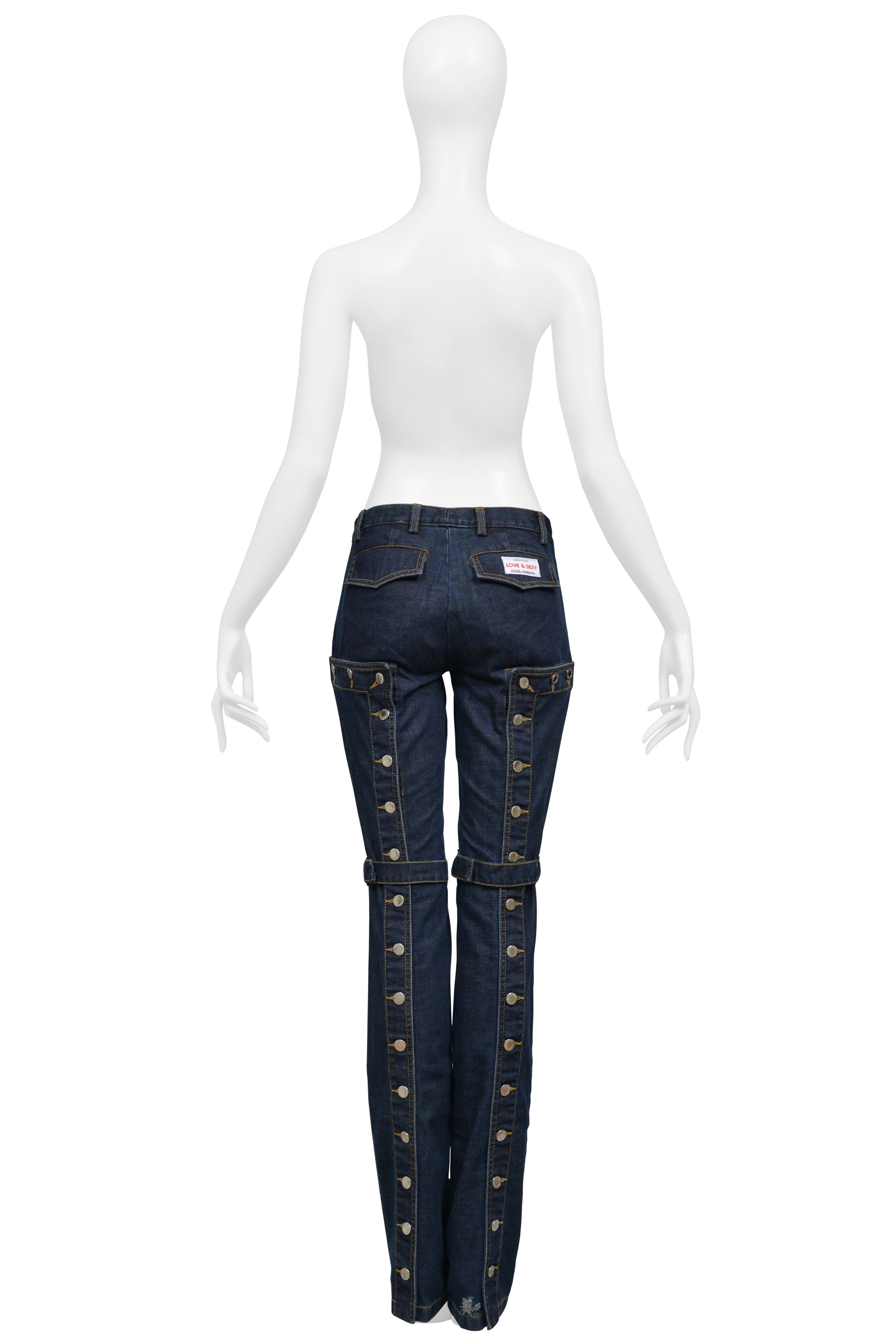 DOLCE & GABBANA DARK BLUE DENIM SAILOR FRONT JEANS