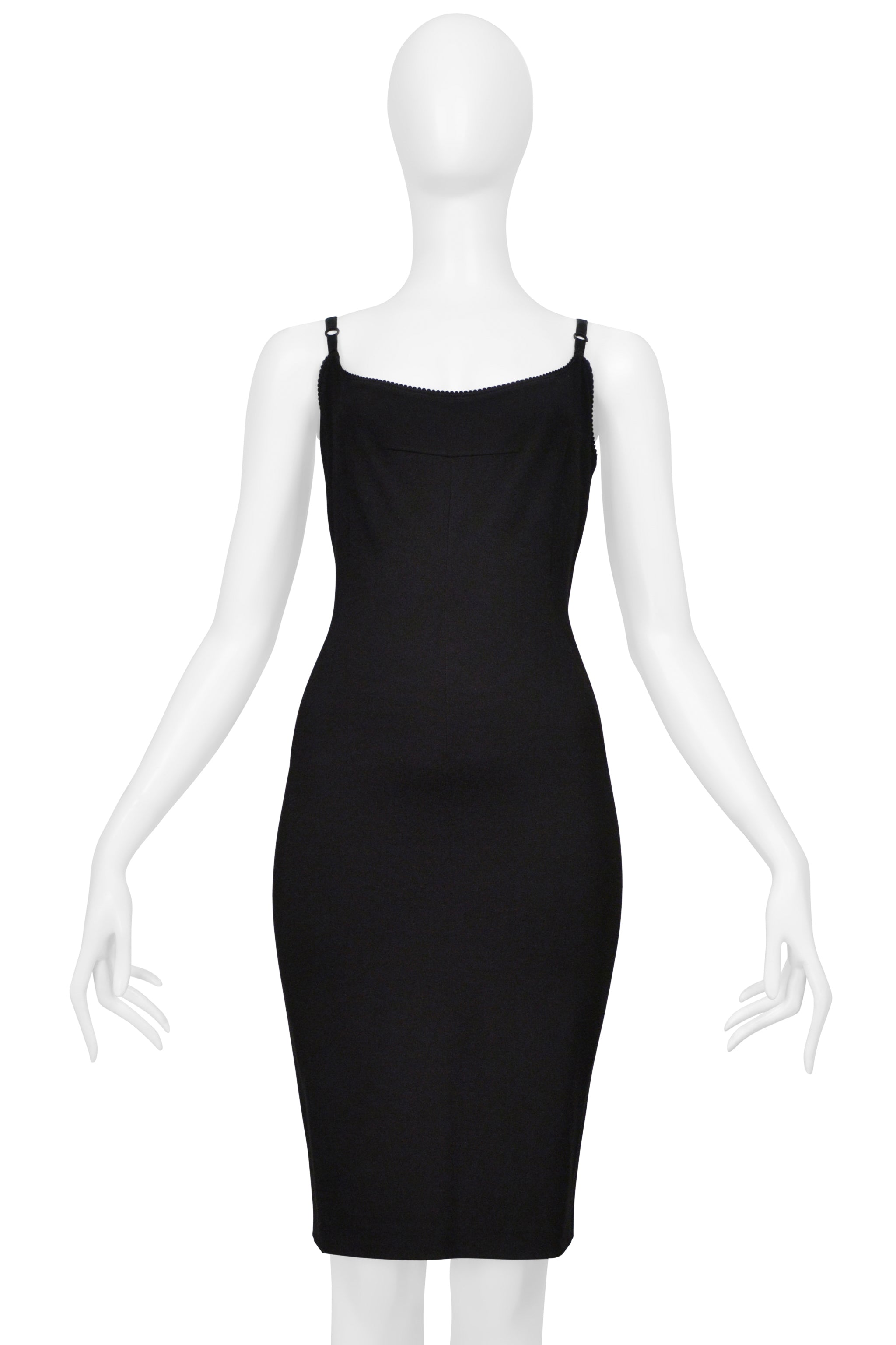 DOLCE & GABBANA D&G BLACK DRESS WITH CUTOUT BACK