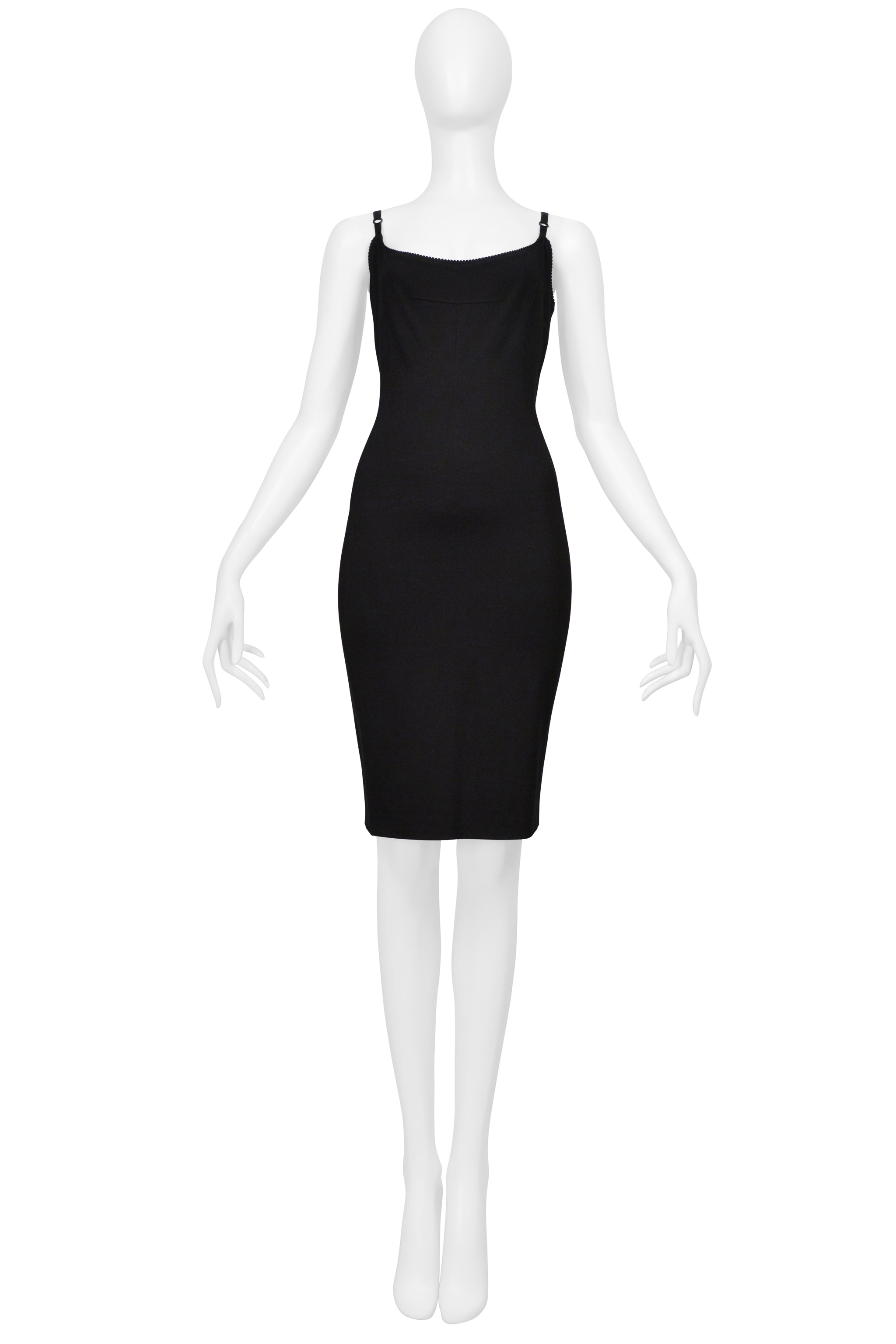 DOLCE & GABBANA D&G BLACK DRESS WITH CUTOUT BACK