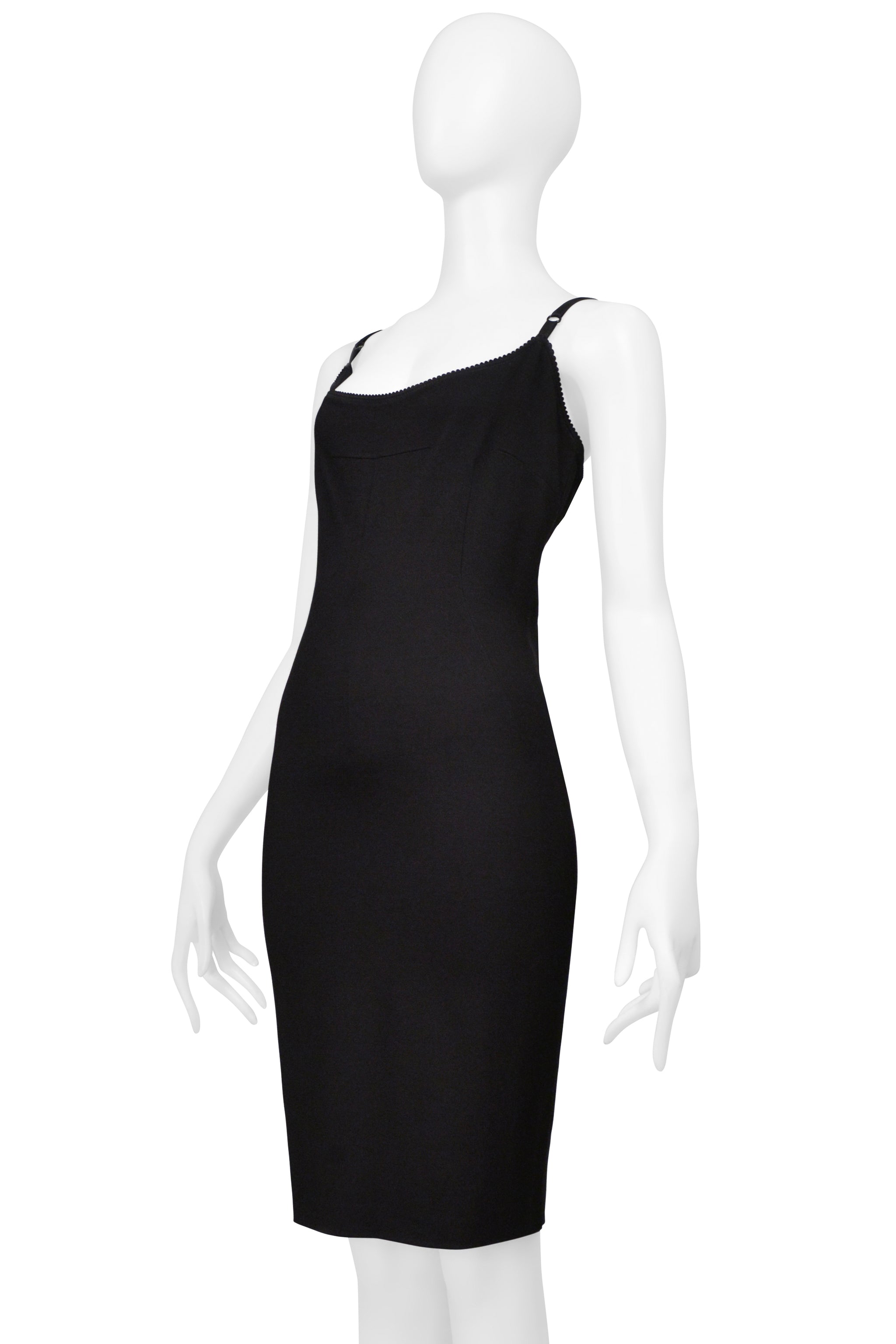 DOLCE & GABBANA D&G BLACK DRESS WITH CUTOUT BACK