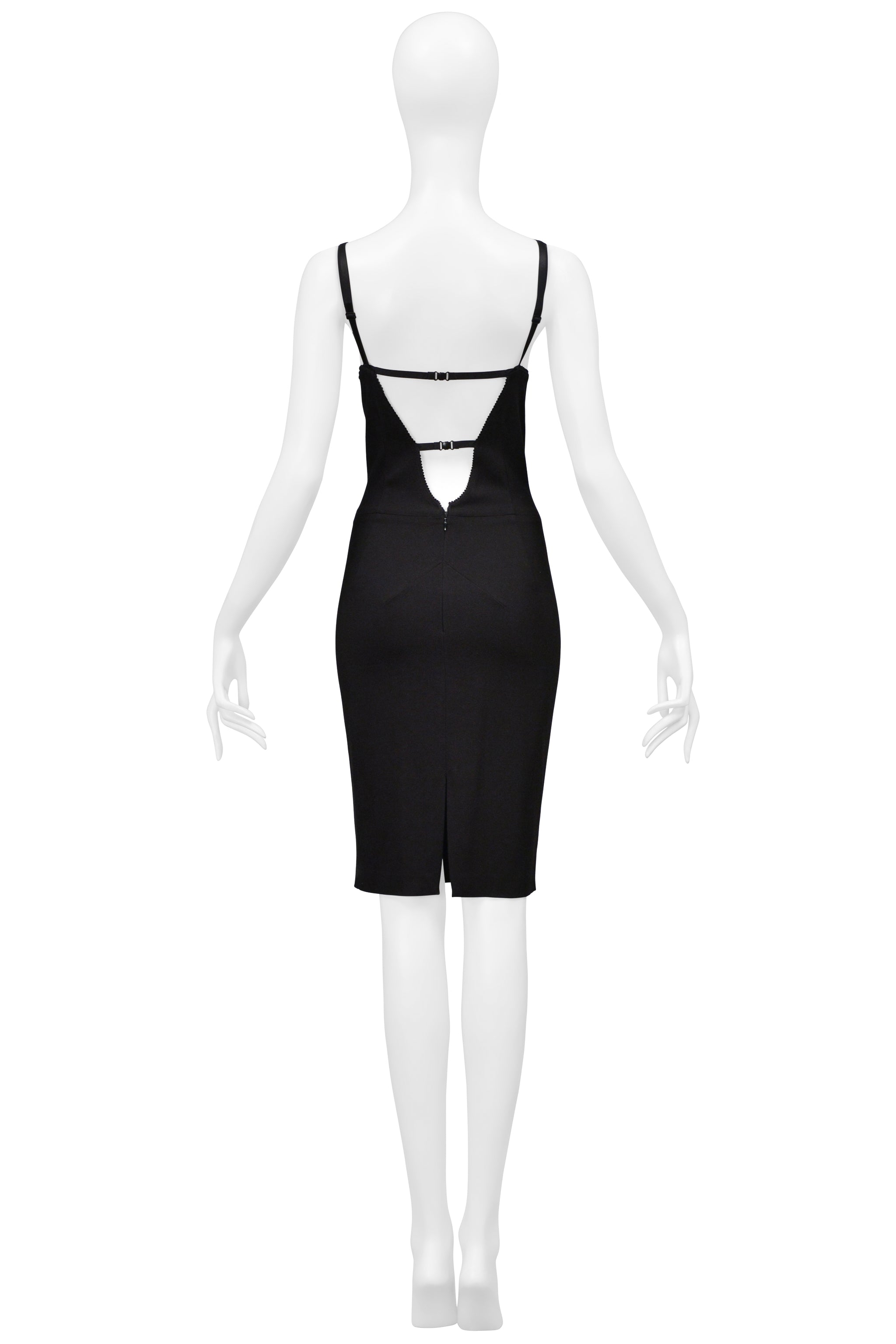DOLCE & GABBANA D&G BLACK DRESS WITH CUTOUT BACK
