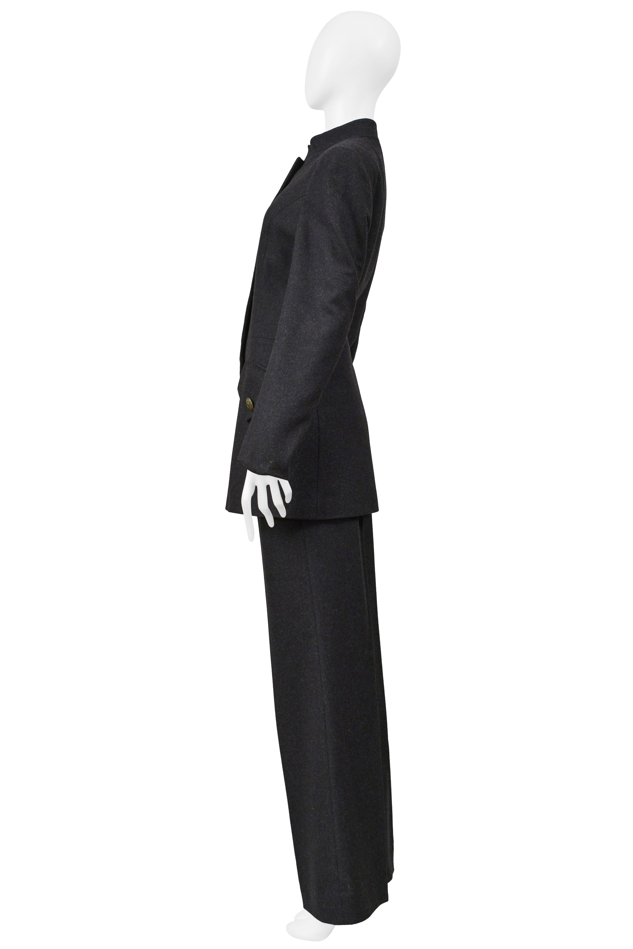 DOLCE & GABBANA CHARCOAL WOOL SUIT ENSEMBLE