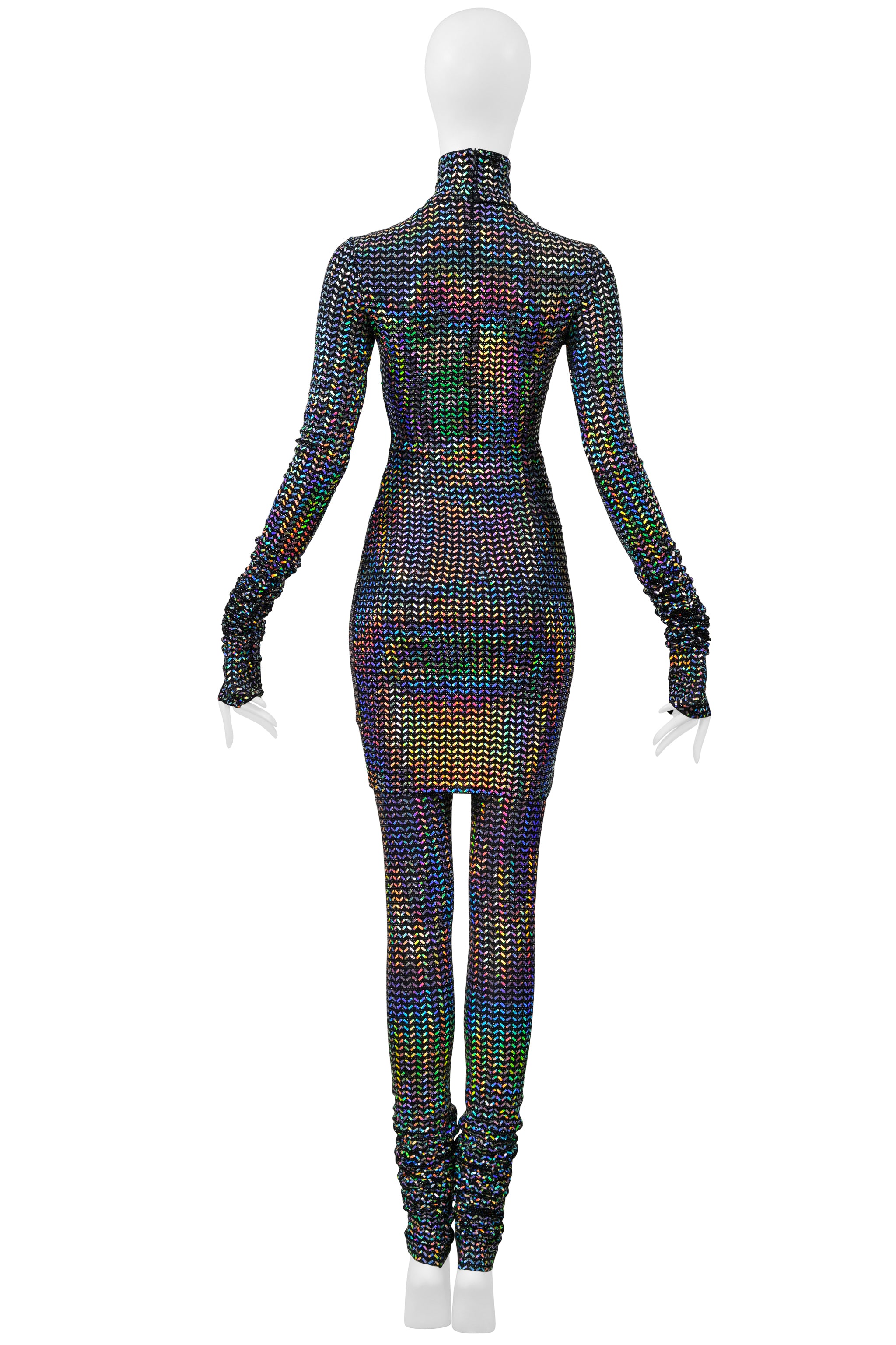 DOLCE & GABBANA LONG RAINBOW SEQUIN LEGGING ENSEMBLE 2021