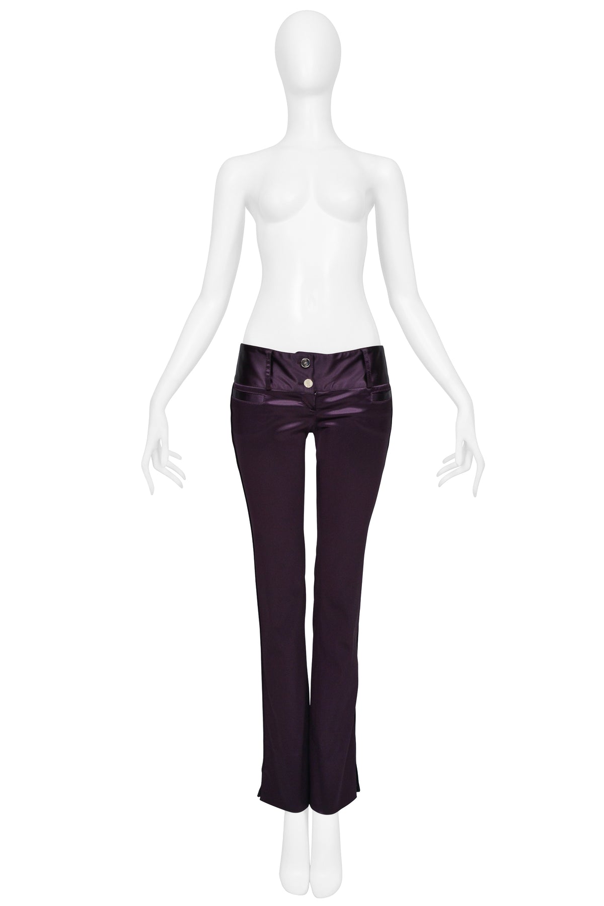 DOLCE & GABBANA PURPLE SATIN EVENING JACKET AND PANTS ENSEMBLE