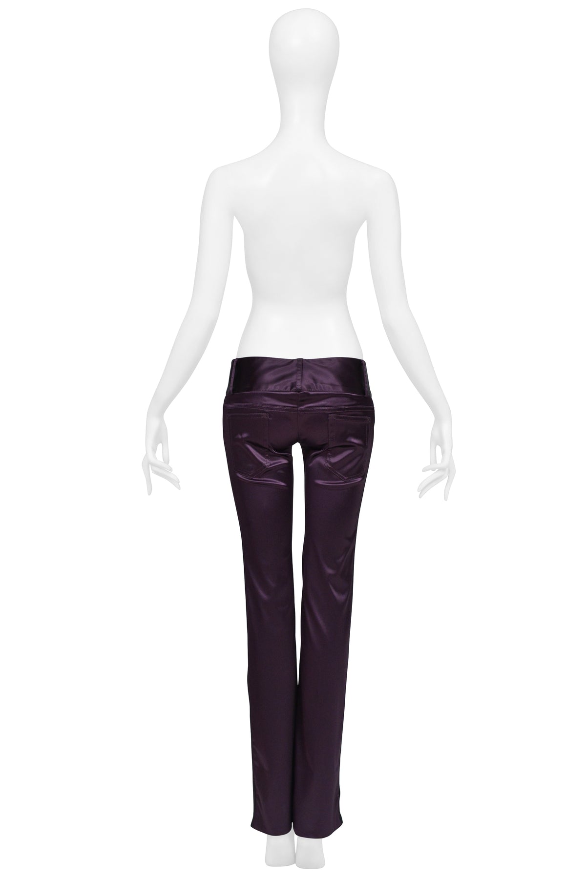 DOLCE & GABBANA PURPLE SATIN EVENING JACKET AND PANTS ENSEMBLE