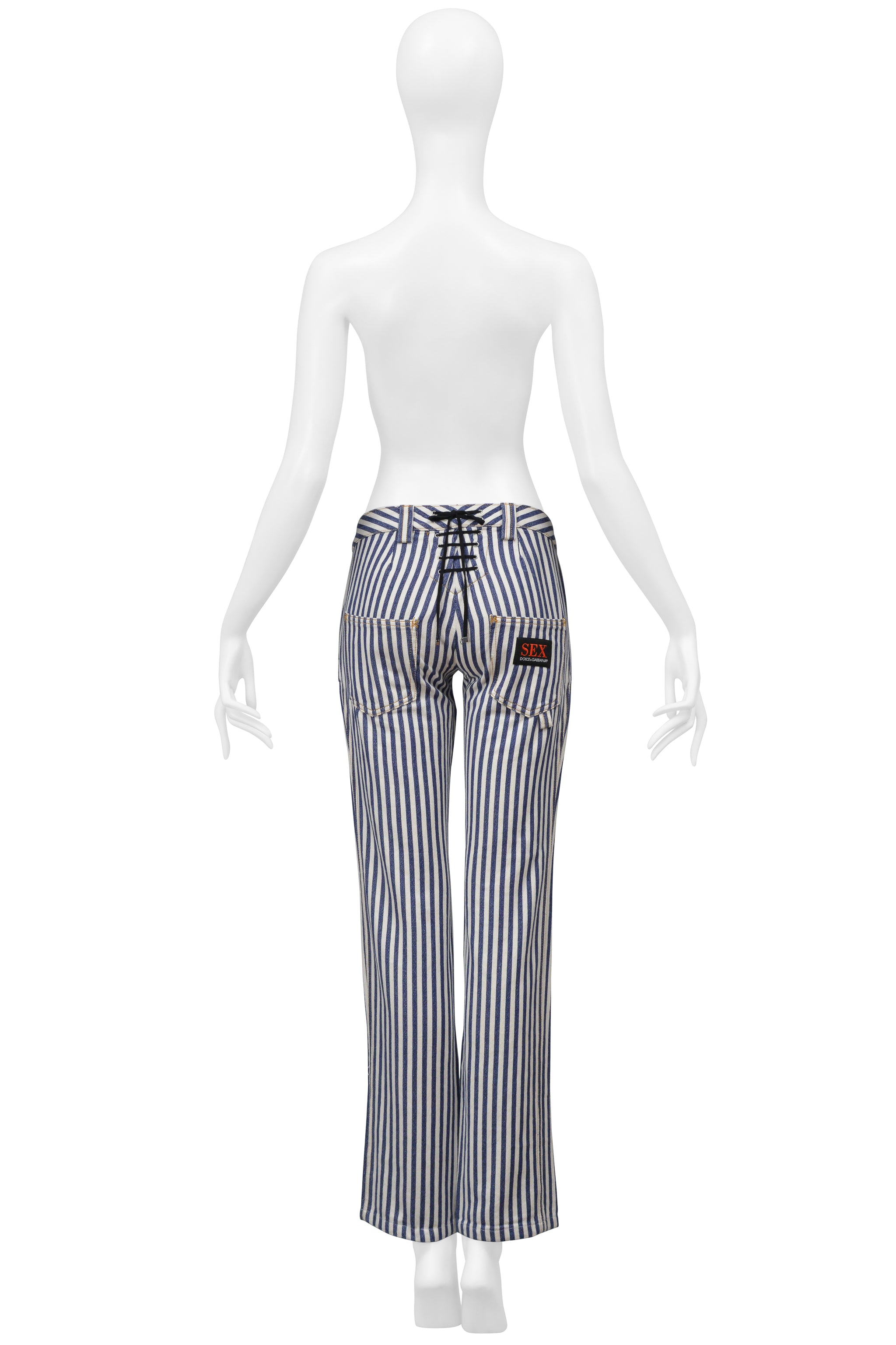 DOLCE & GABBANA STRIPED "SEX" JEANS