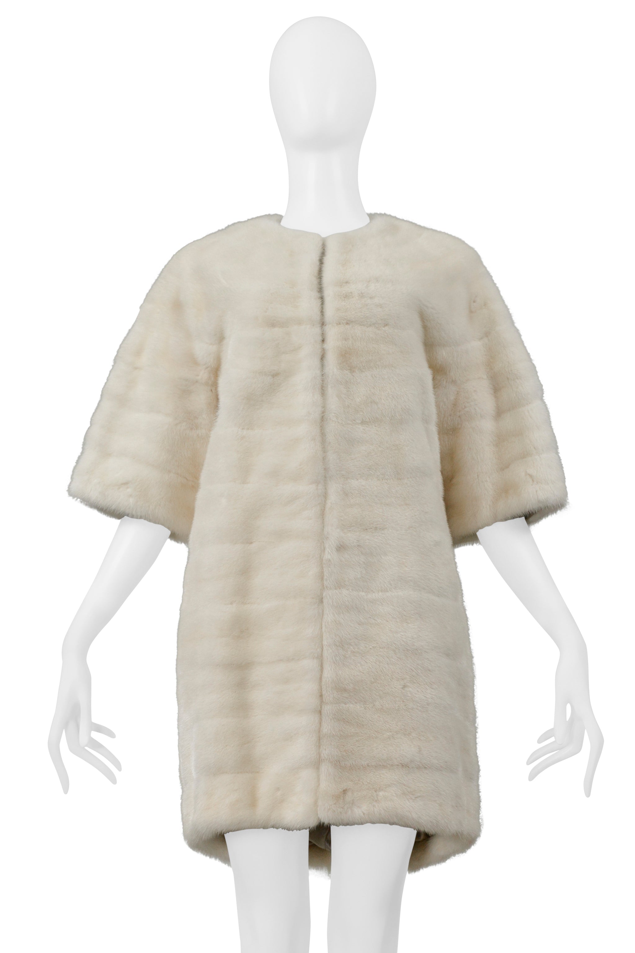 DOLCE & GABBANA WHITE MINK COAT 2015